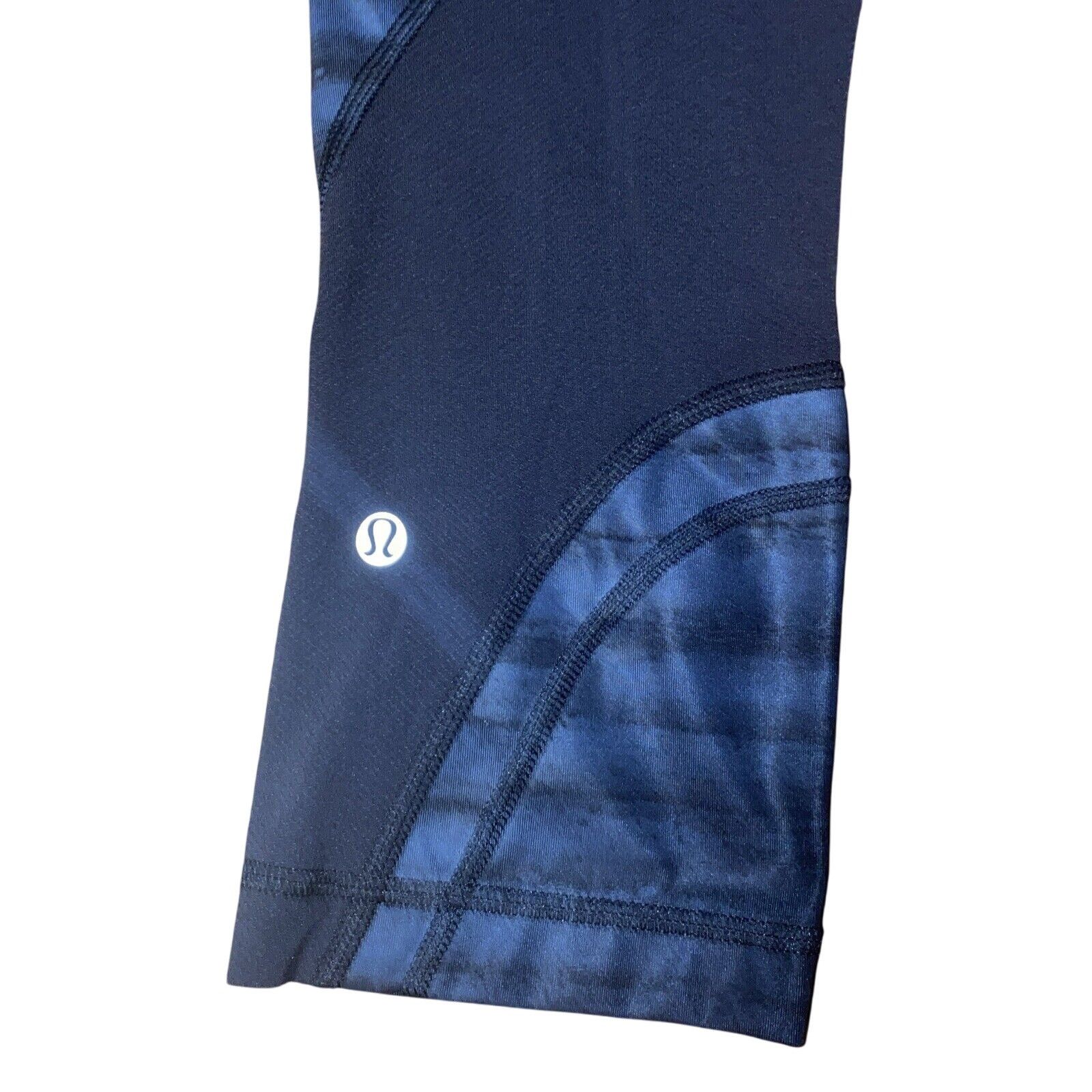 Lululemon Womens Lululemon Leggings Size 6 Black Blue Size 28" / US 6 / IT 42 - 8 Thumbnail
