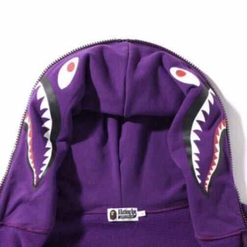 Bape BAPE Giant shark full zip hoodie purple camo a bathing ape Size US XL / EU 56 / 4 - 8 Thumbnail