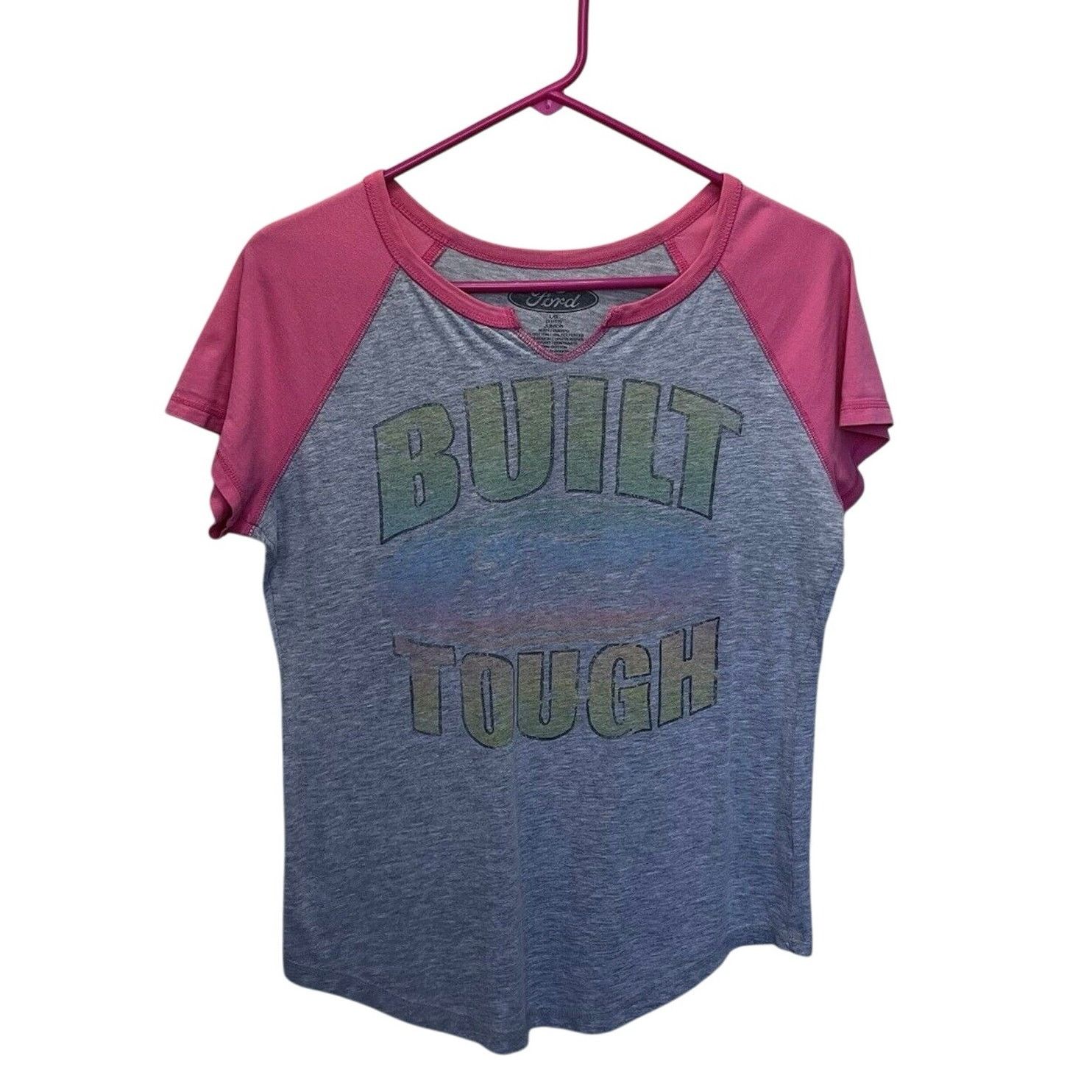 Ford Ford | Built Tough Rainbow Graphic Tee Henley Juniors Large Size L / US 10 / IT 46 - 1 Thumbnail