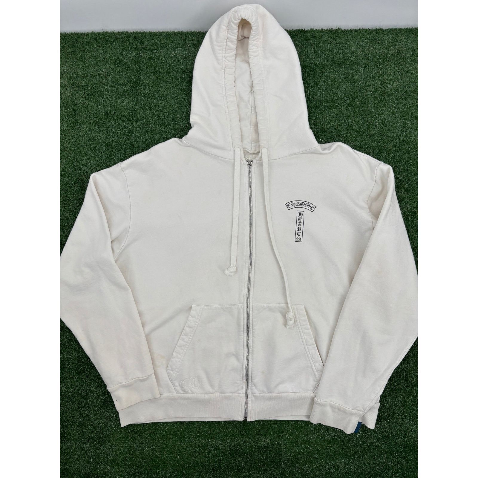 Chrome Hearts Chrome Hearts "F You' T-Bar Logo White Zip-Up Hoodie Size LG Size US L / EU 52-54 / 3 - 2 Thumbnail