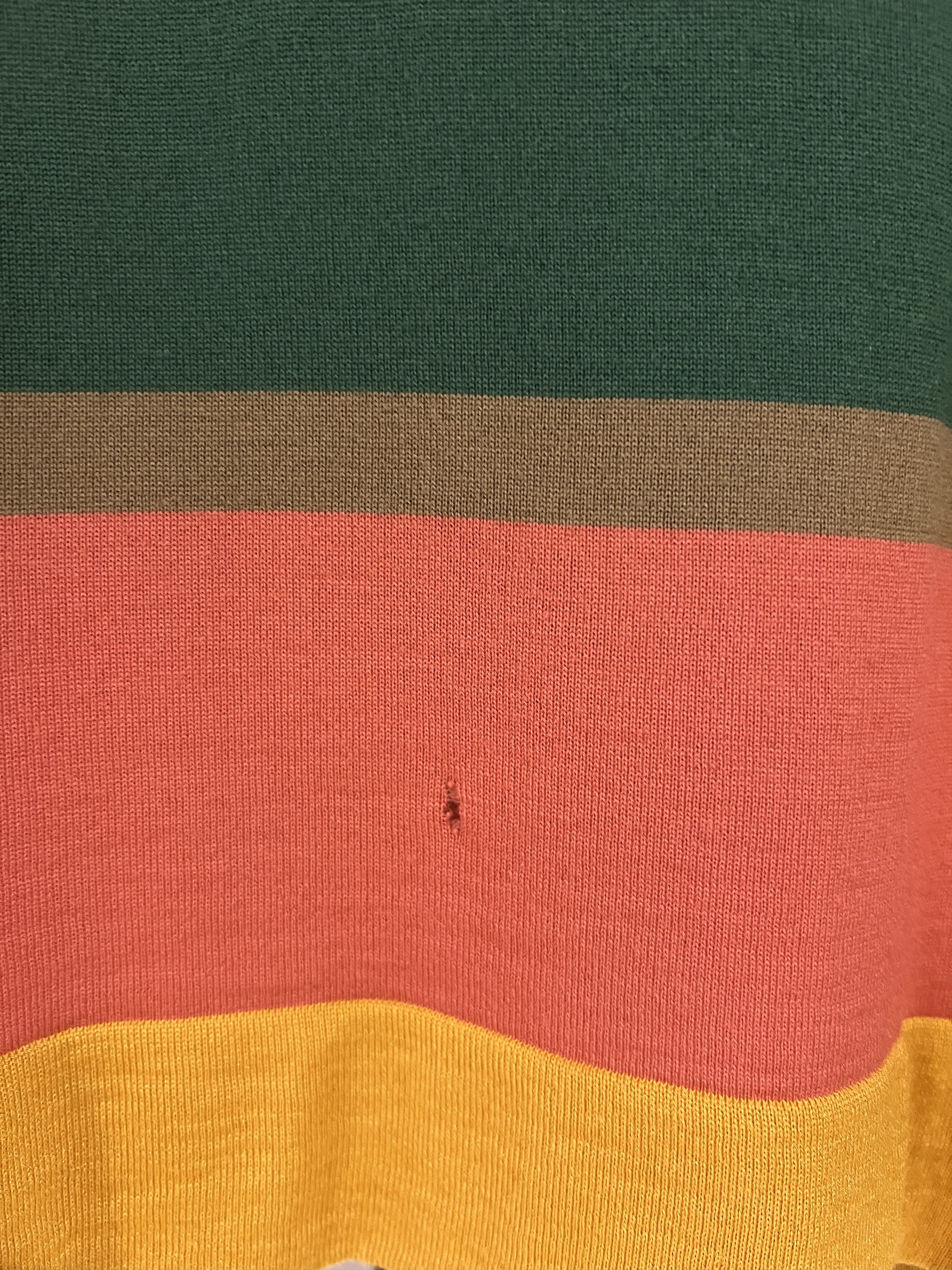 Salvatore Ferragamo Colorblock Wool/Silk V-Neck Size US M / EU 48-50 / 2 - 3 Thumbnail