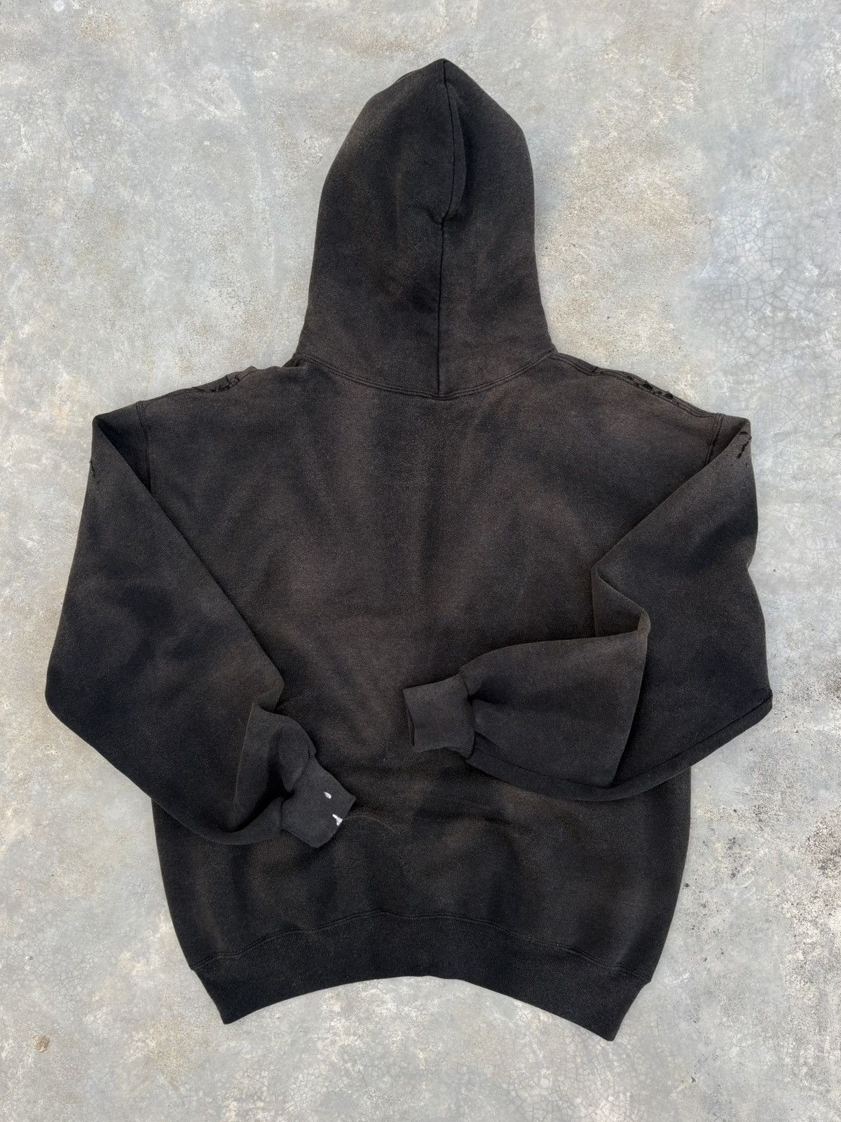 Vintage 90s Thrashed & Faded Black RUSSELL Athletic Hoodie Size US XL / EU 56 / 4 - 17 Thumbnail
