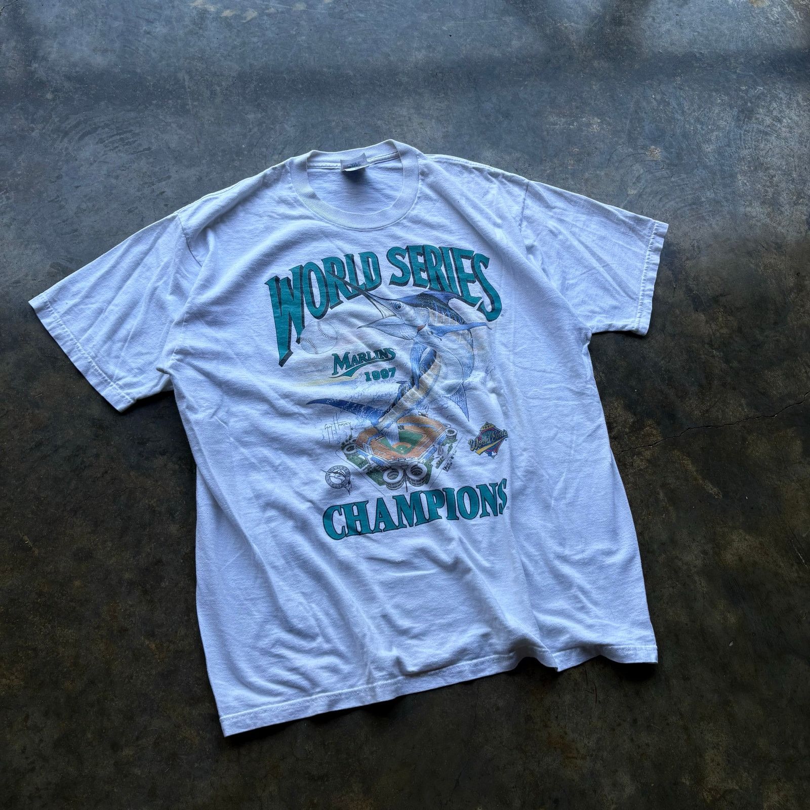 Pro Player Crazy Vintage Marlins World Series T-shirt Size US XL / EU 56 / 4 - 2 Thumbnail