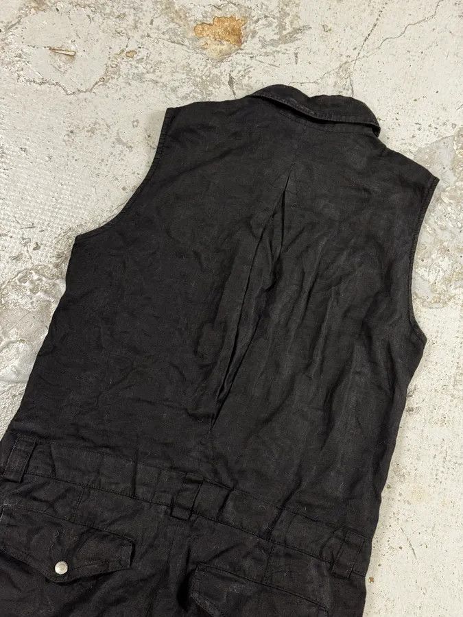 Dolce & Gabbana SS2003 Dolce & Gabbana Black Linen Millitary Combi Set Size XS / US 0-2 / IT 36-38 - 8 Thumbnail