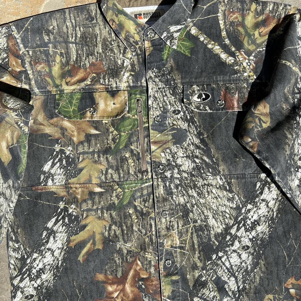 Russell Athletic Woodland Camo Utility Shirt Jacket Size US XL / EU 56 / 4 - 4 Thumbnail