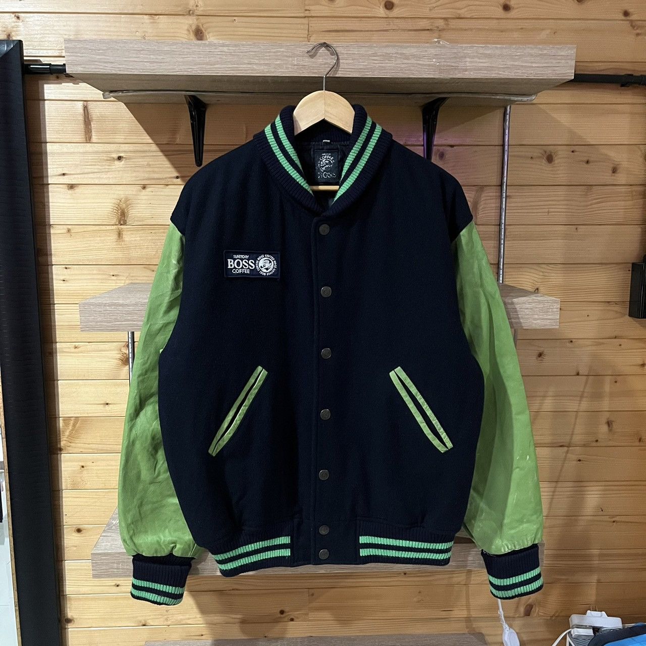 Japanese Brand ‼️RARE‼️ Vintage SUNTORY BOSS COFFEE Leather Varsity Jacket Size US L / EU 52-54 / 3 - 2 Thumbnail