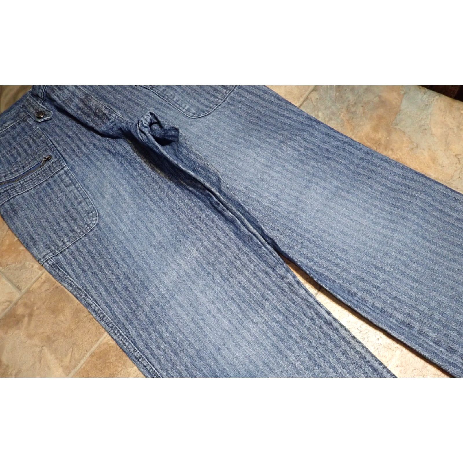 Faded Glory VINTAGE Faded Glory Jeans Women 12 High Rise Wide Leg Denim 35" Waist 30" Inseam 2000s Y2K Hipster Punk Shorts? Size 34" / US 12 / IT 48 - 6 Thumbnail