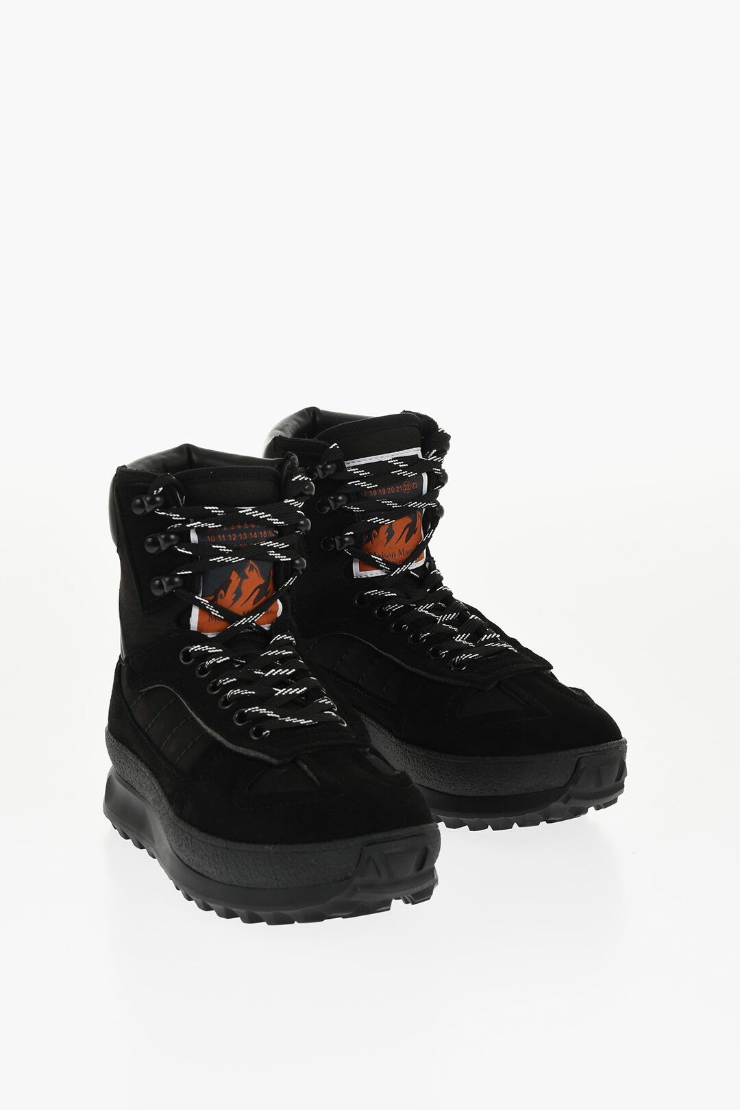 Maison Margiela og1mm1125 Leather Climber Hi-Top Sneakers in Black Size US 6 / IT 36 - 2 Thumbnail