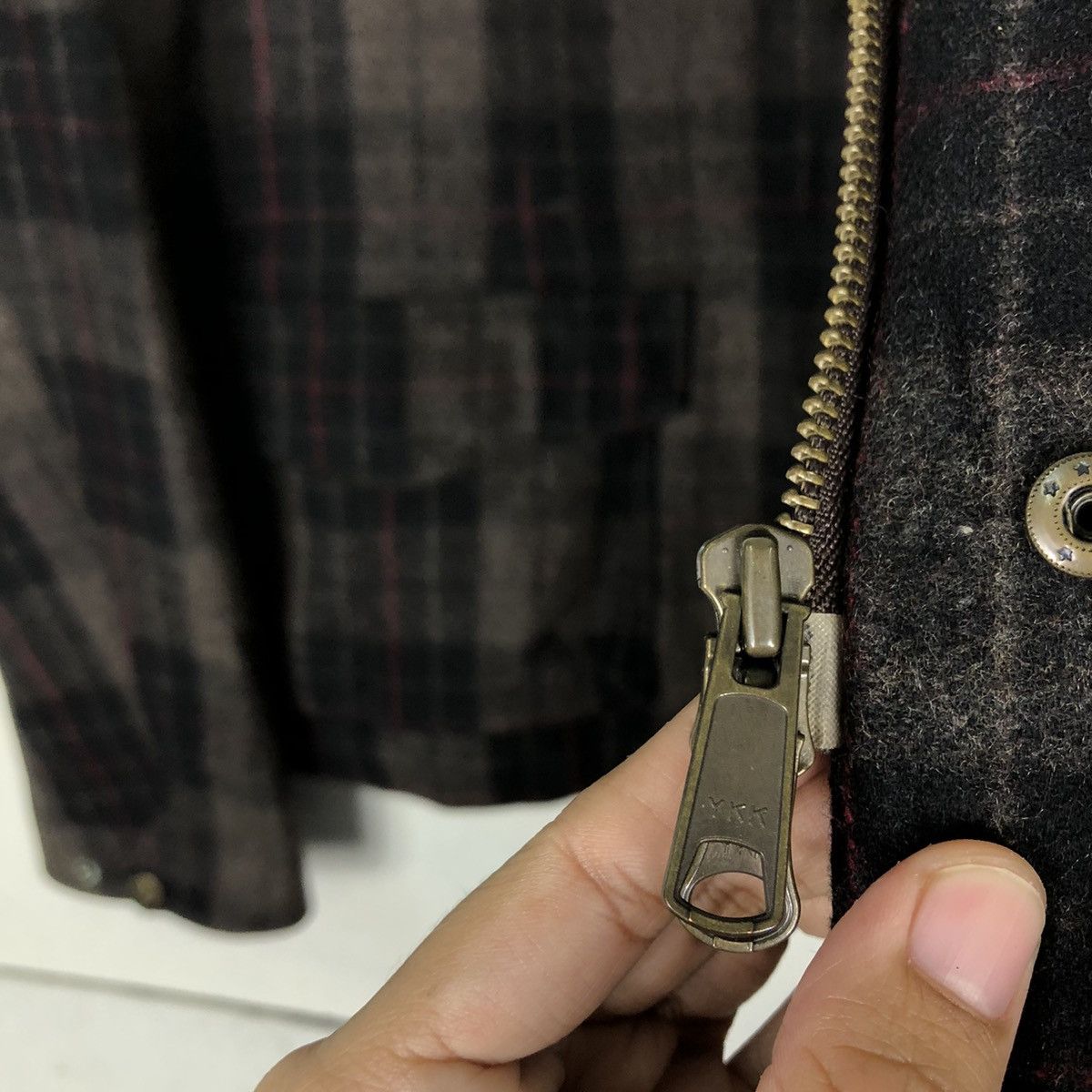 Other 🔥Biker Jacket Tartan Design Punk A.V.V Homme Japan Made Size US M / EU 48-50 / 2 - 14 Thumbnail