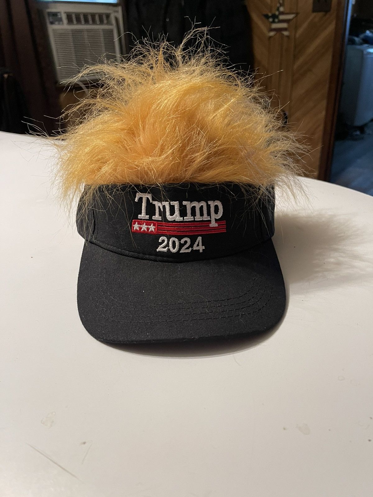 Other Trump 2024 Hair Visor Cap Donald Trump Blonde Wig Hat Size ONE SIZE - 3 Thumbnail