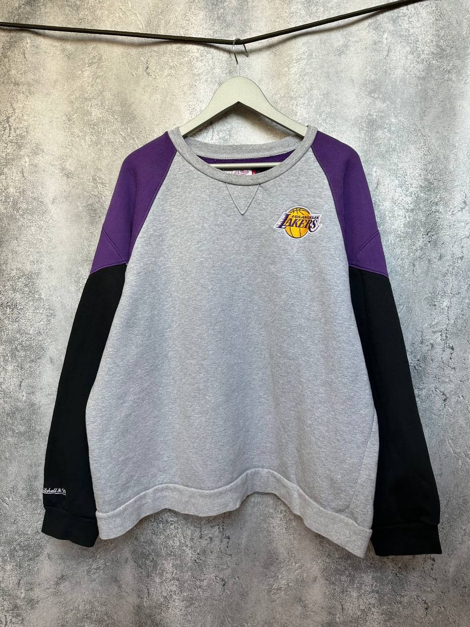 Mitchell & Ness Mitchell & Ness Hardwood La Lakers Colorblock y2k Sweatshirt Size US XXL / EU 58 / 5 - 1 Thumbnail