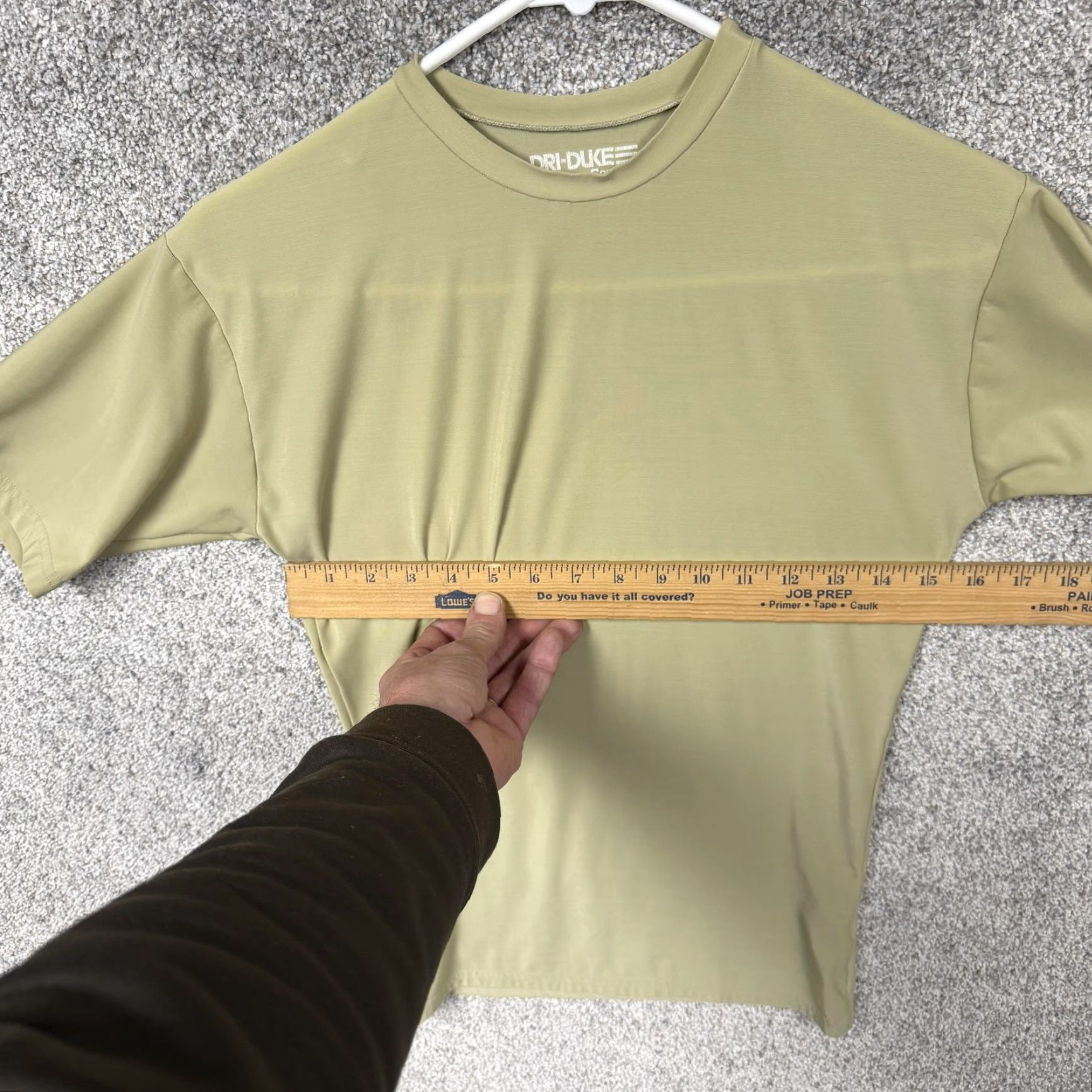 Vintage Dri-Duke Shirt Mens L Tan Moisture Wicking Lightweight Crew Neck Short Sleeve Military Activewear Jersey Tee Size US L / EU 52-54 / 3 - 3 Thumbnail