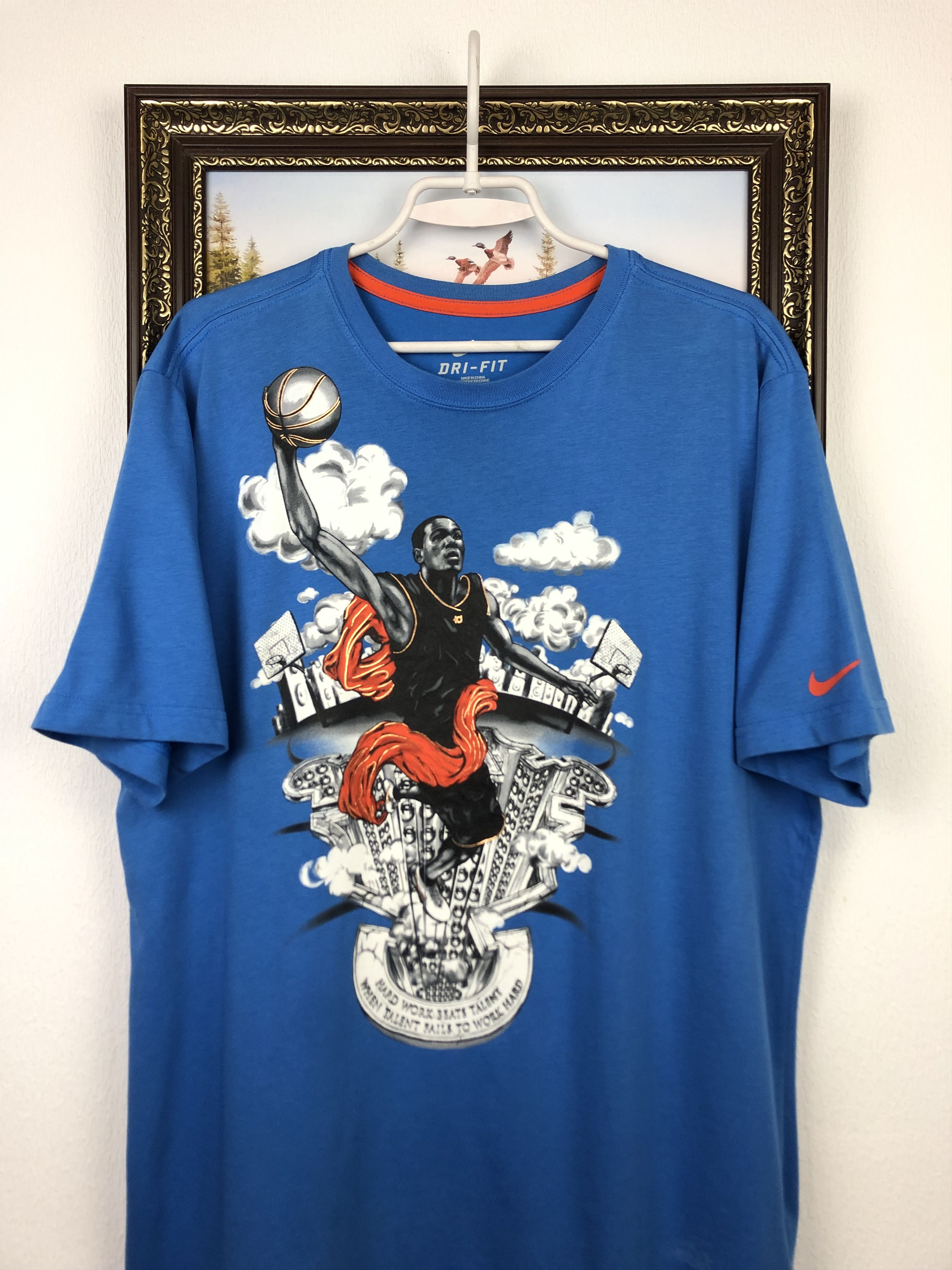 NBA Nike KD Kevin Durant Graphic Tee Dunk Shirt NBA Over Print Size US XL / EU 56 / 4 - 2 Thumbnail