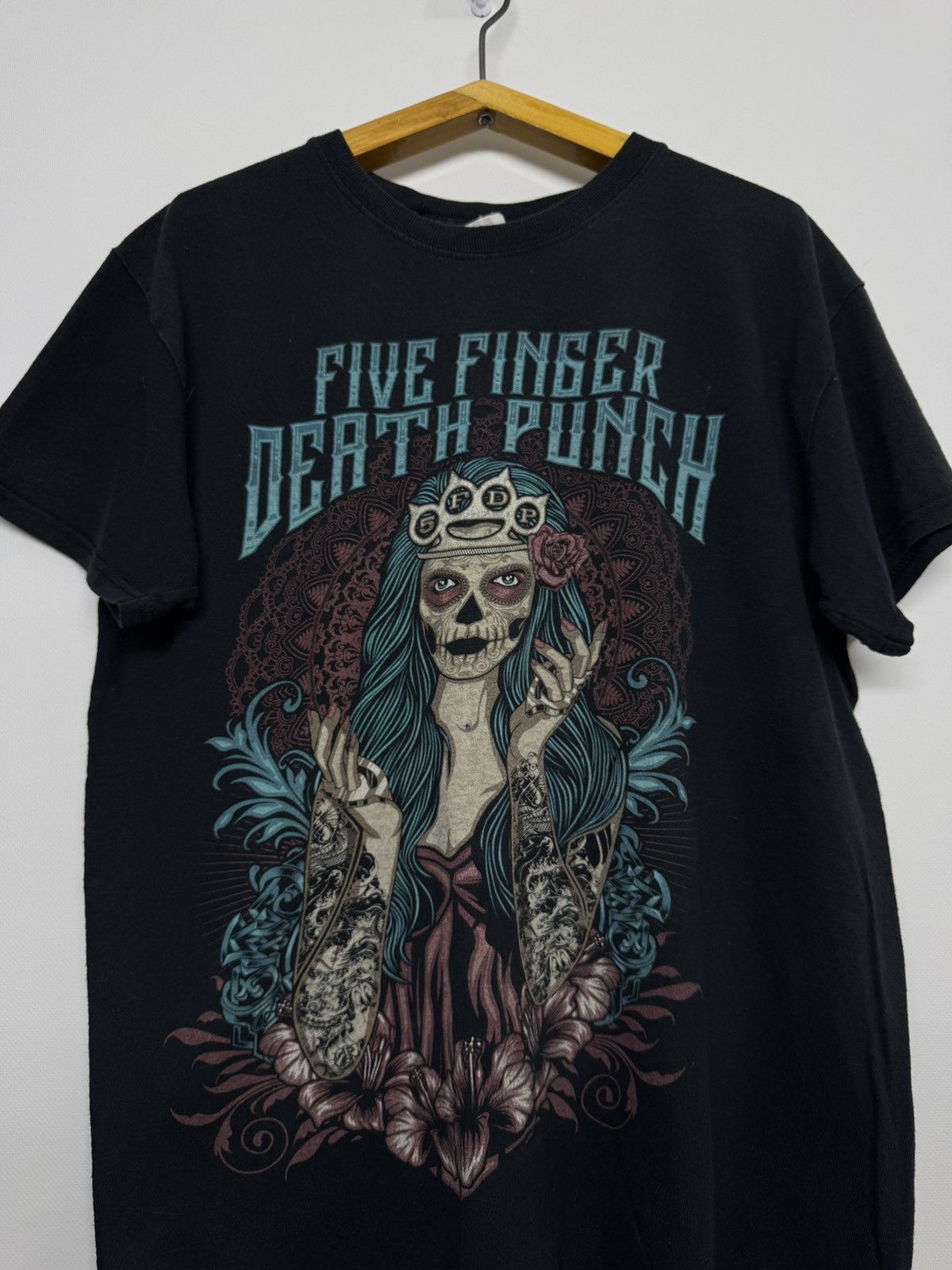Gildan Vintage Y2k Five Finger Death Punch T-Shirt 00’s Size M / US 6-8 / IT 42-44 - 2 Thumbnail