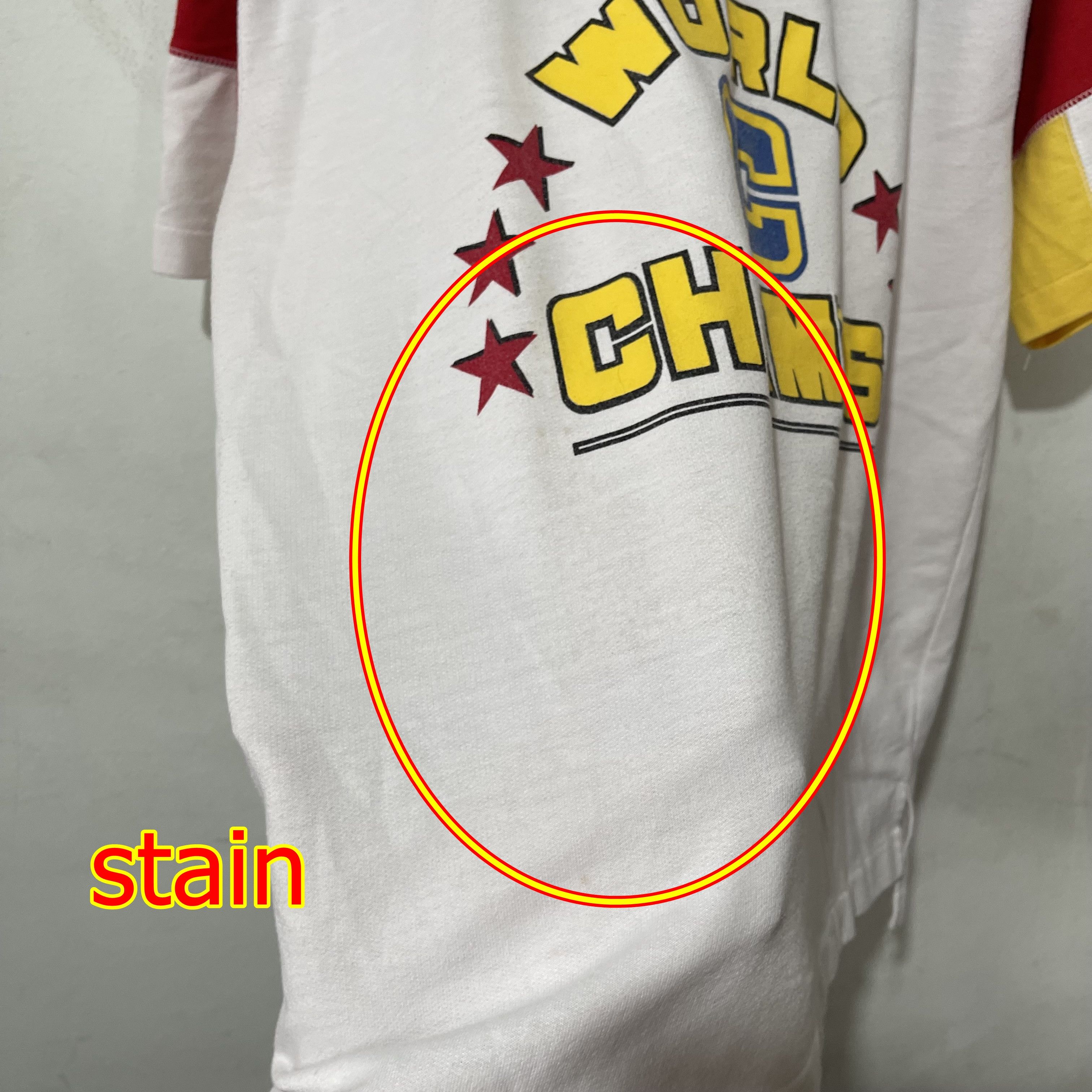 Vintage Vintage 90s World Champs Varsity T-Shirt Size US L / EU 52-54 / 3 - 9 Thumbnail