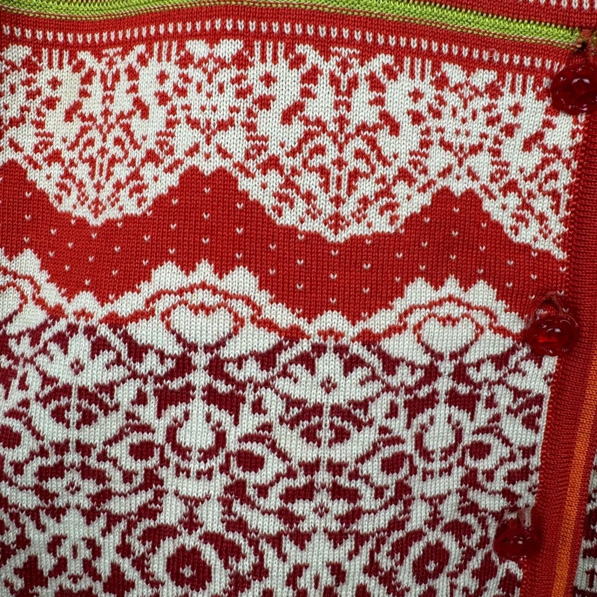 Aran Isles Knitwear OLEANA NORWAY MERINO WOOL SILK FLORAL CARDIGAN SWEATER Size S / US 4 / IT 40 - 8 Thumbnail