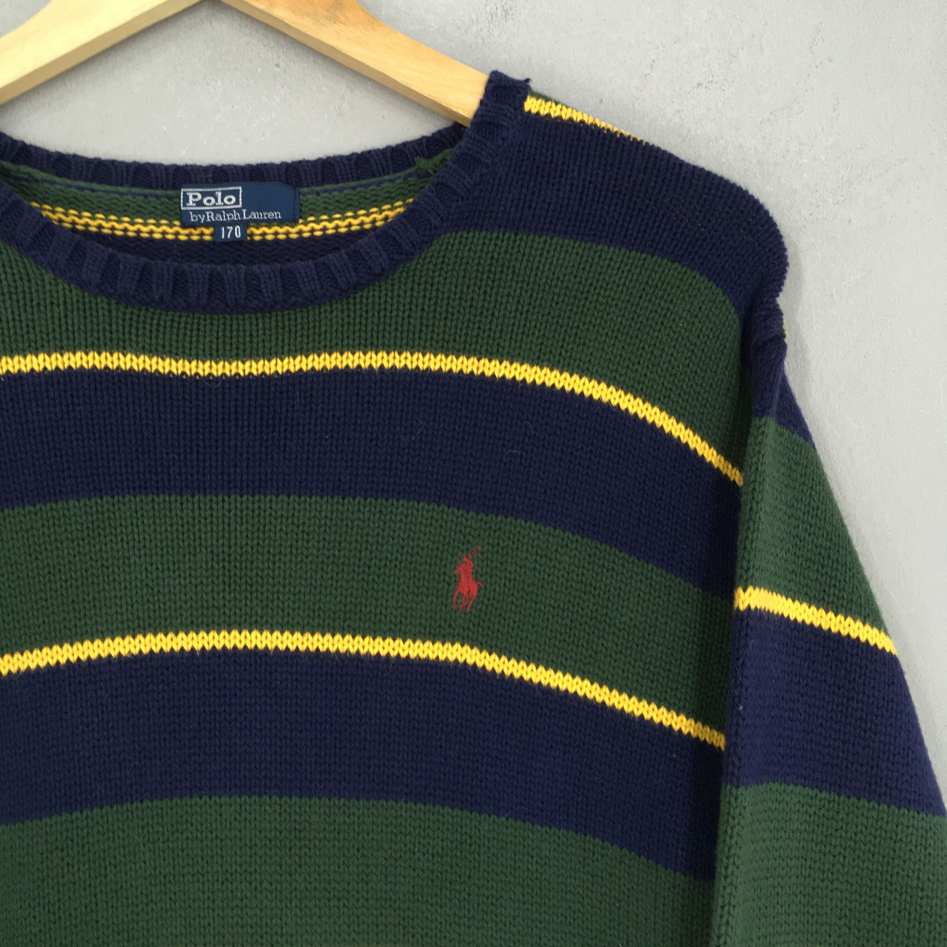 Polo Ralph Lauren Vintage Polo Ralph Lauren Stripes Knit Sweater Medium Size US M / EU 48-50 / 2 - 2 Thumbnail