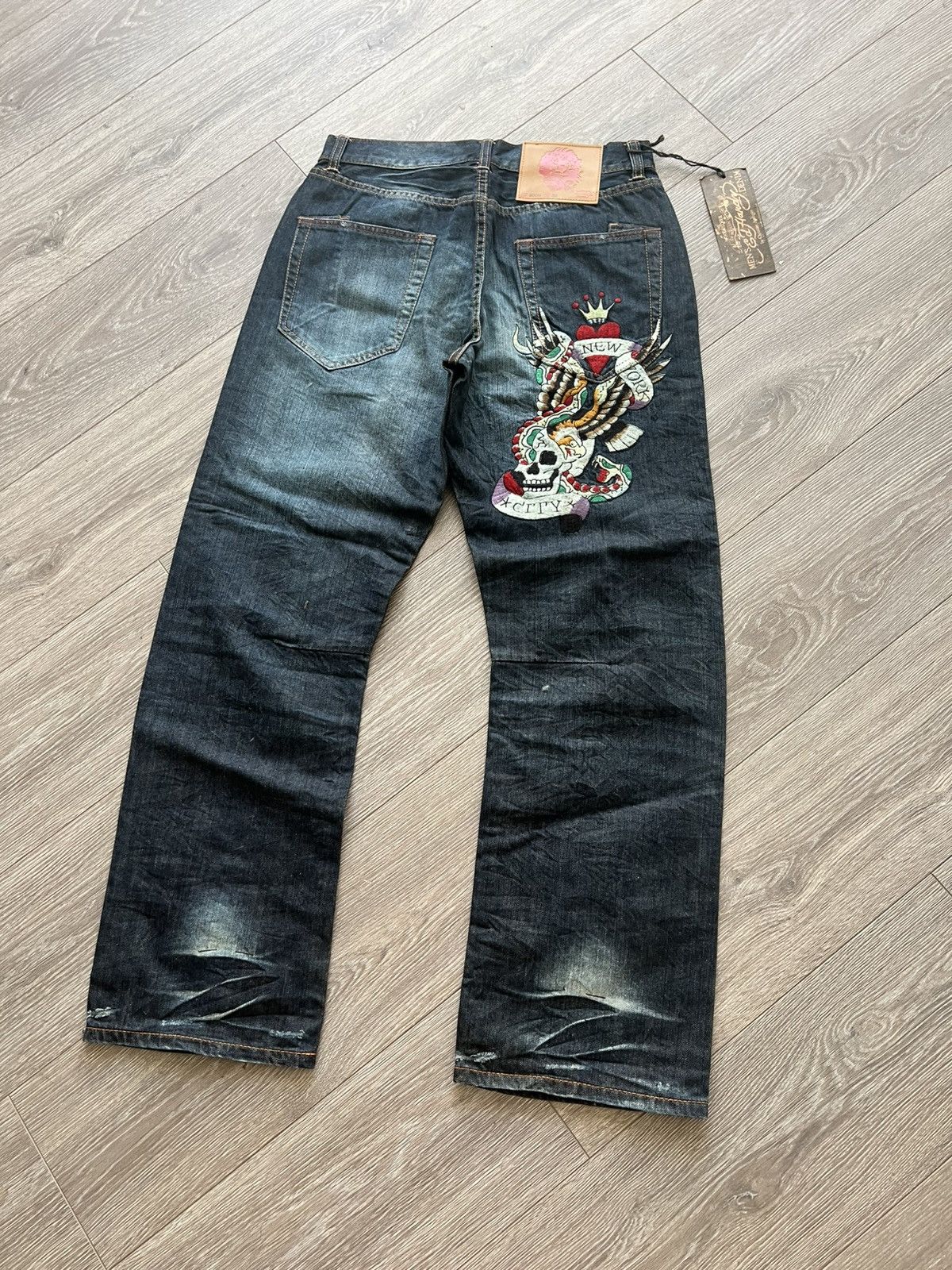 Ed Hardy Vintage Ed Hardy Jeans by Christian Audigier Denim Pants Y2K Size US 32 / EU 48 - 3 Thumbnail