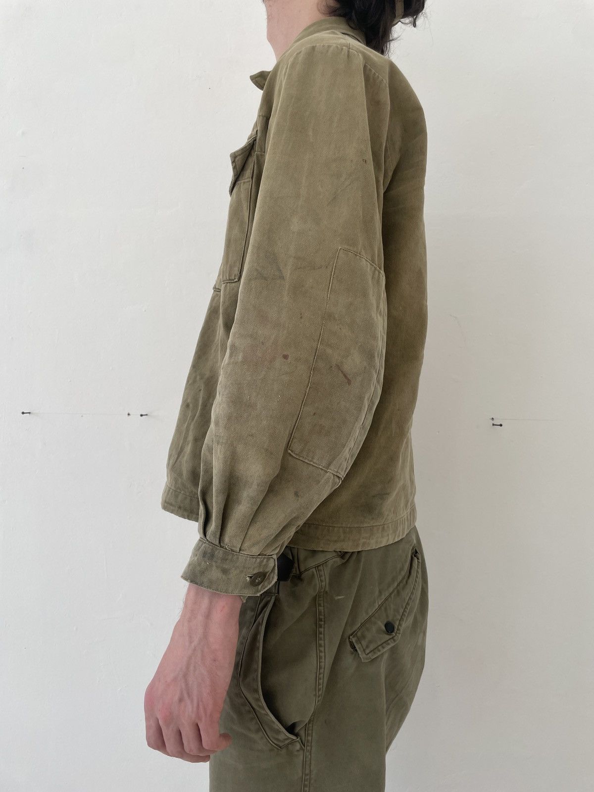 Vintage 50s Vintage Military Eastern Bloc Overshirt Jacket Workwear Size US M / EU 48-50 / 2 - 5 Thumbnail