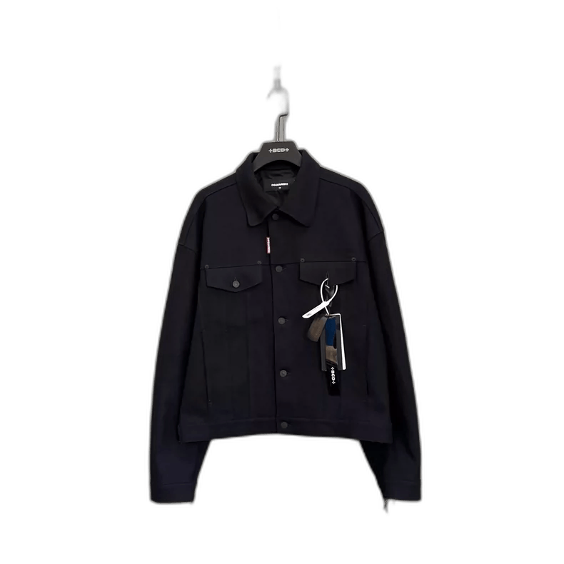 Dsquared2 DSQUARED2 Navy Color Collared Jacket Size 50 Size US L / EU 52-54 / 3 - 1 Thumbnail