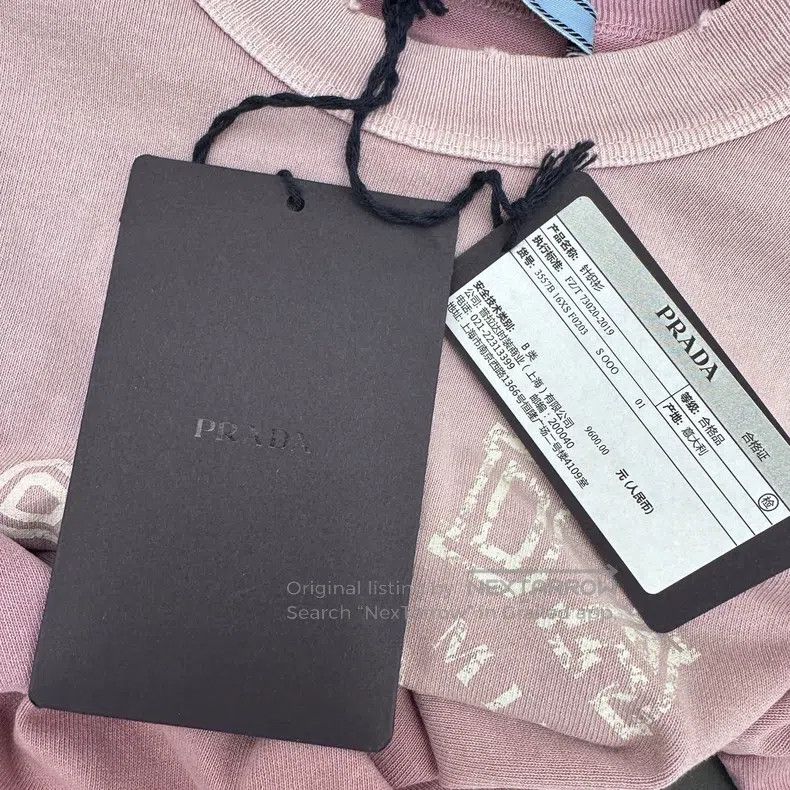 Prada Prada Pink letter print T-shirt Size XS / US 0-2 / IT 36-38 - 6 Thumbnail