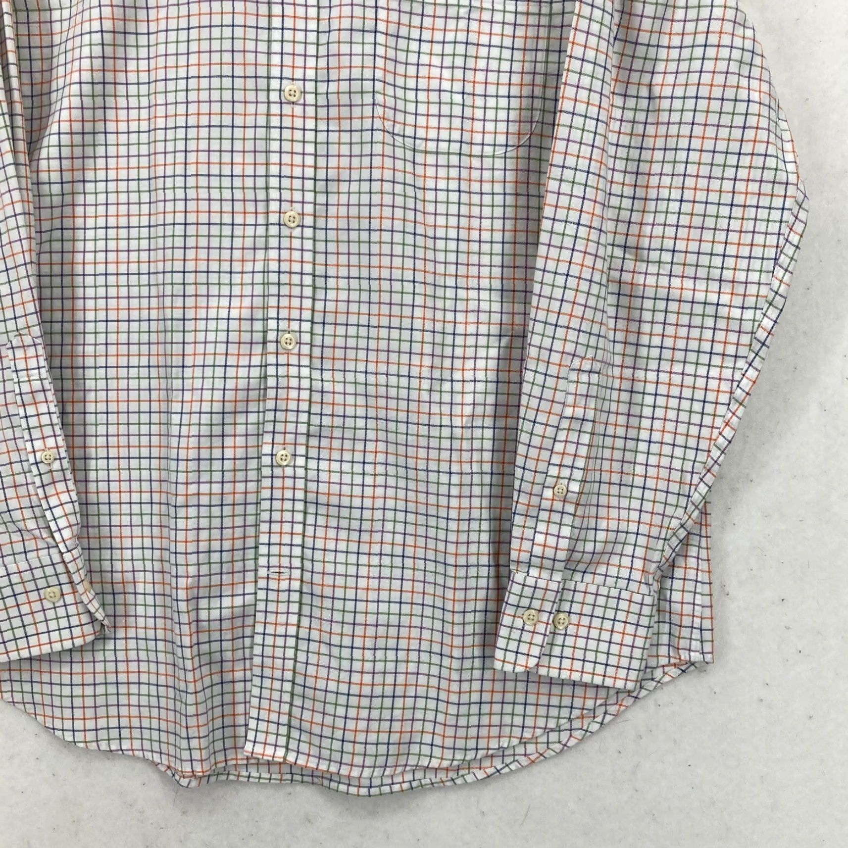 Peter Millar Peter Millar Nanoluxe Dress Shirt Mens L Multicolor Check Button-Down Preppy Shirt Size 42R - 3 Thumbnail