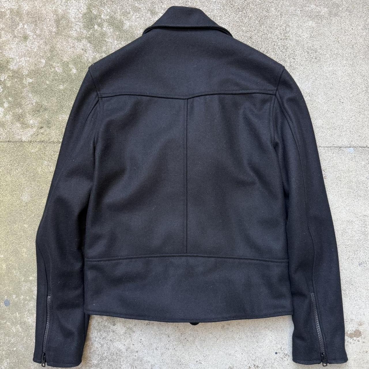 clothsurgeon clothsurgeon black wool biker jacket riders m l Size US M / EU 48-50 / 2 - 2 Thumbnail