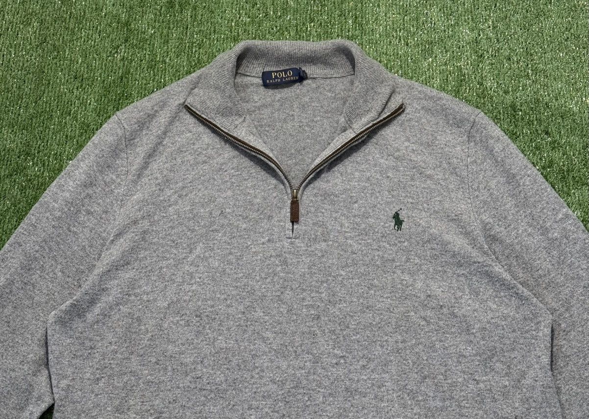 Polo Ralph Lauren Polo Ralph Lauren Halfzip Merino Wool Gray Men Size US XXL / EU 58 / 5 - 2 Thumbnail