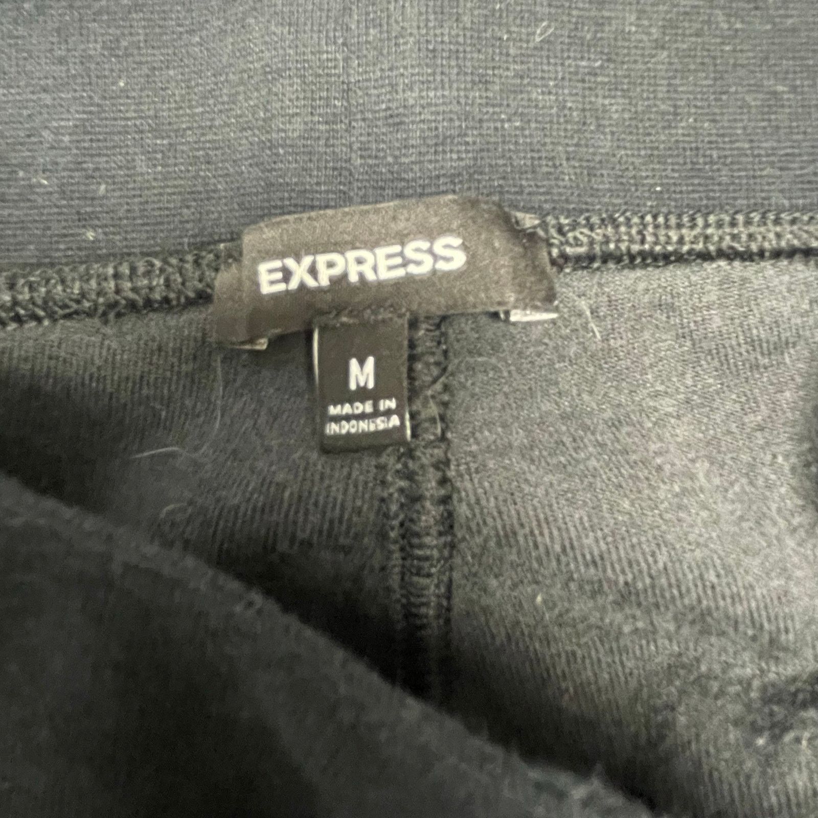 Express Express Charcoal Black Y2K Velour Pull On Pants Flare Leg Size 26" / US 2 / IT 38 - 3 Thumbnail
