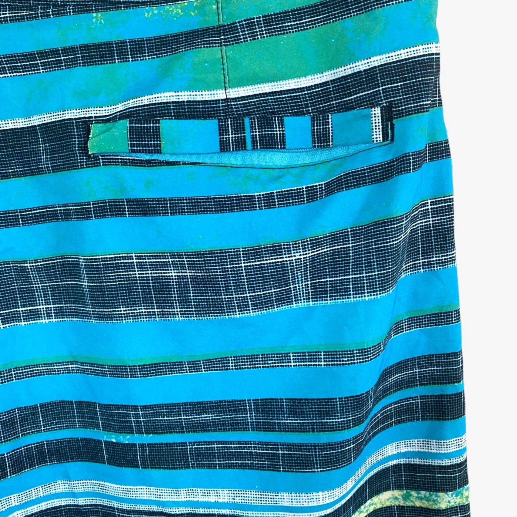 Prana Prana Sediment Board Short Mens 33 Blue Stripe Stretch Surf Beach Swim Trunks Size US 33 - 7 Thumbnail
