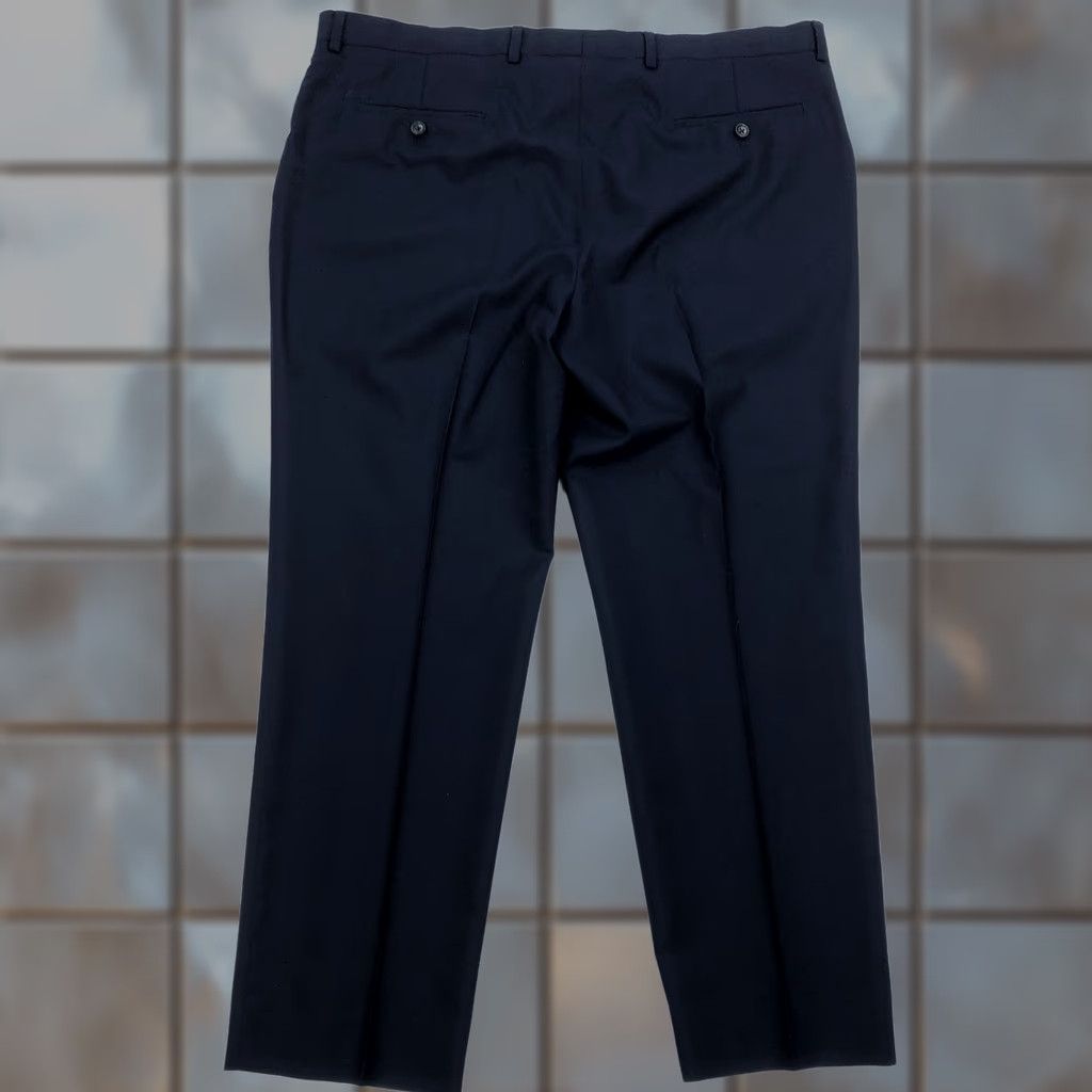 Vintage Jos A. Bank Reserve Vitale Barberis Canonico 100% Wool Dress Pants Navy 40R Men's Straight Flat Front Classic Formal Business Casual Dress Pants Men Size US 40 / EU 56 - 1 Thumbnail