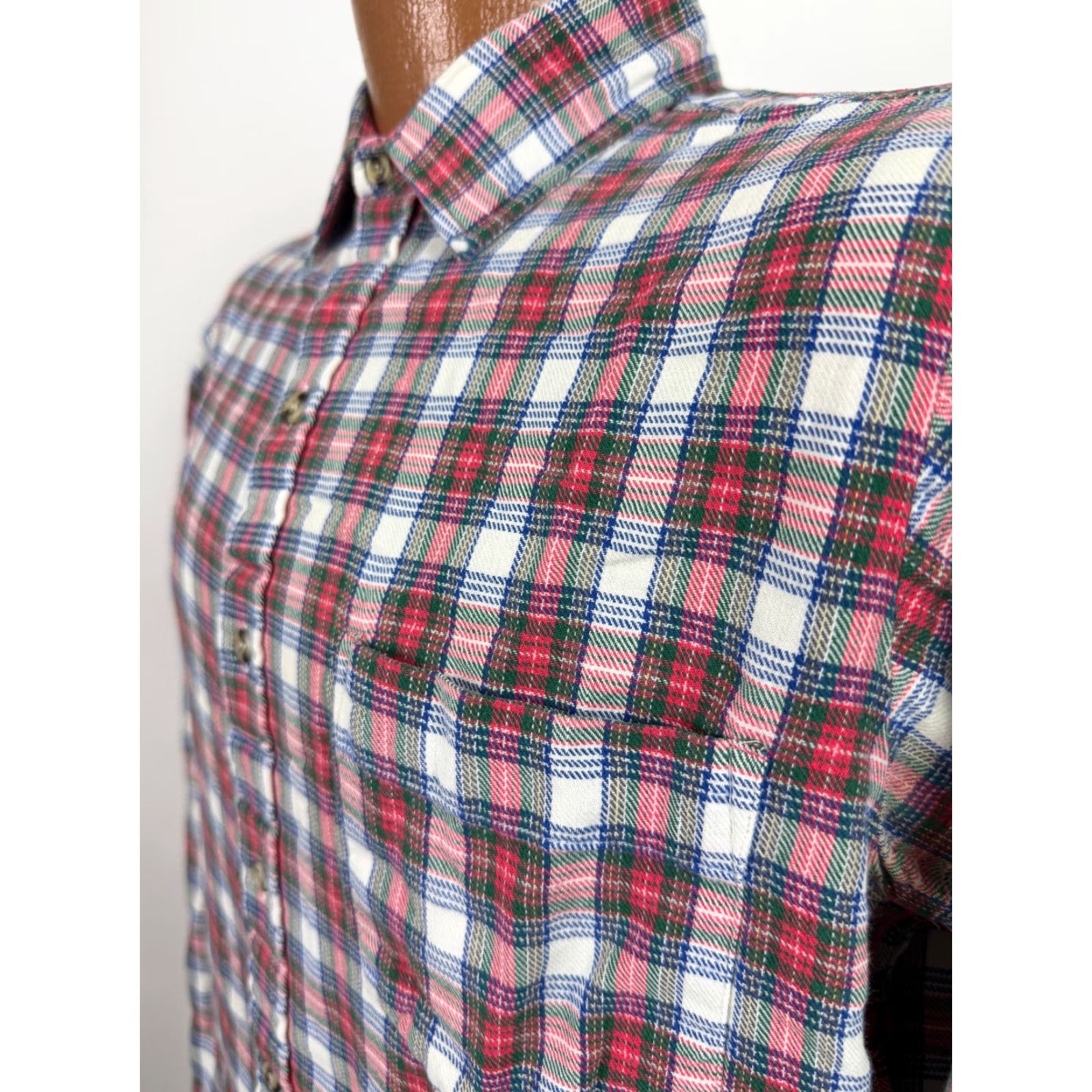Arrow VINTAGE 80s Arrow Flannel Shirt Men Medium Lightweight Plaid Button-Up Grunge Hipster Size US M / EU 48-50 / 2 - 5 Thumbnail