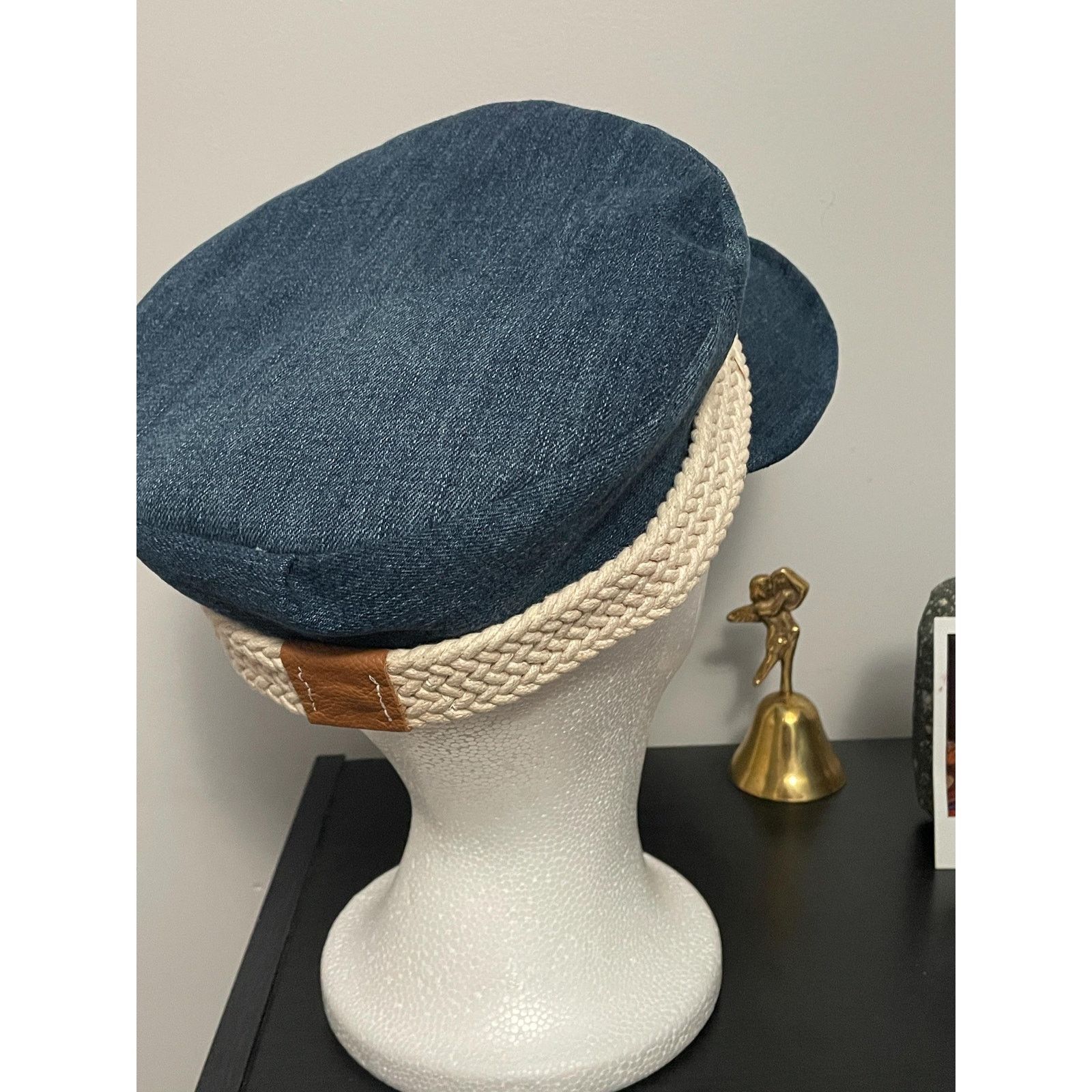 Other Handmade Denim Cap Small, Imperfect Artisan Piece, OOAK Size ONE SIZE - 3 Thumbnail