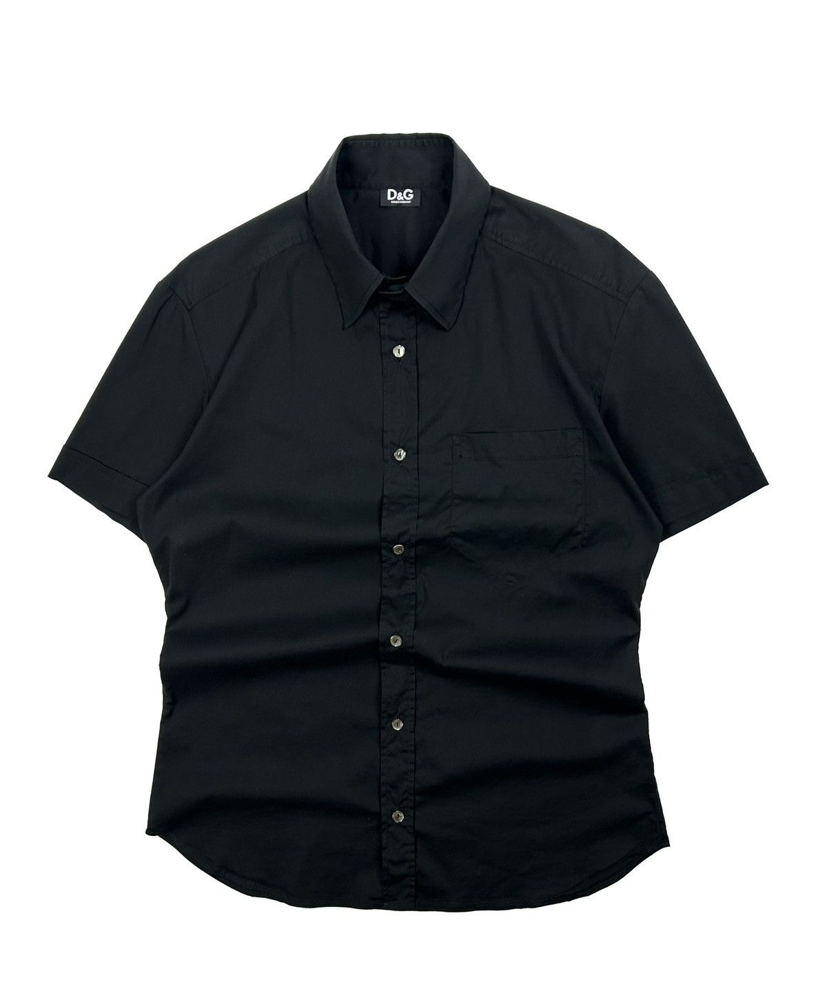 Vintage DOLCE & GABANNA Short Sleeve Shirt Black Archive Y2K