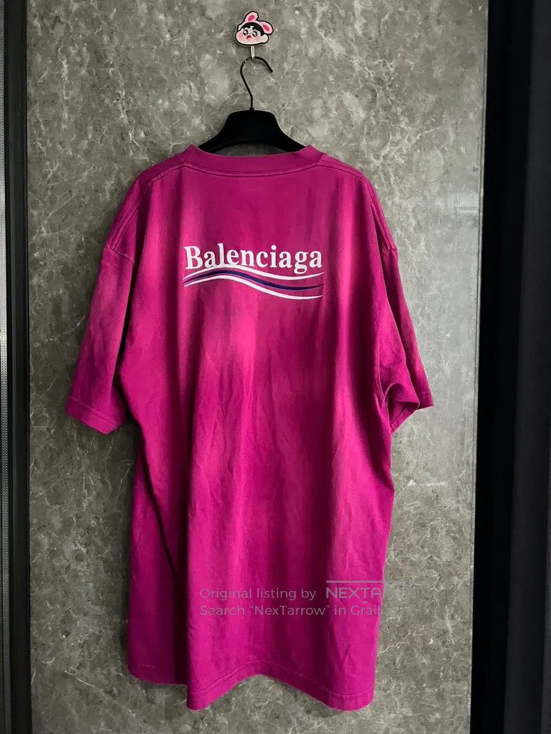 Balenciaga Balenciaga Fuchsia Coke Embroidered Short Sleeve S Size US S / EU 44-46 / 1 - 2 Thumbnail