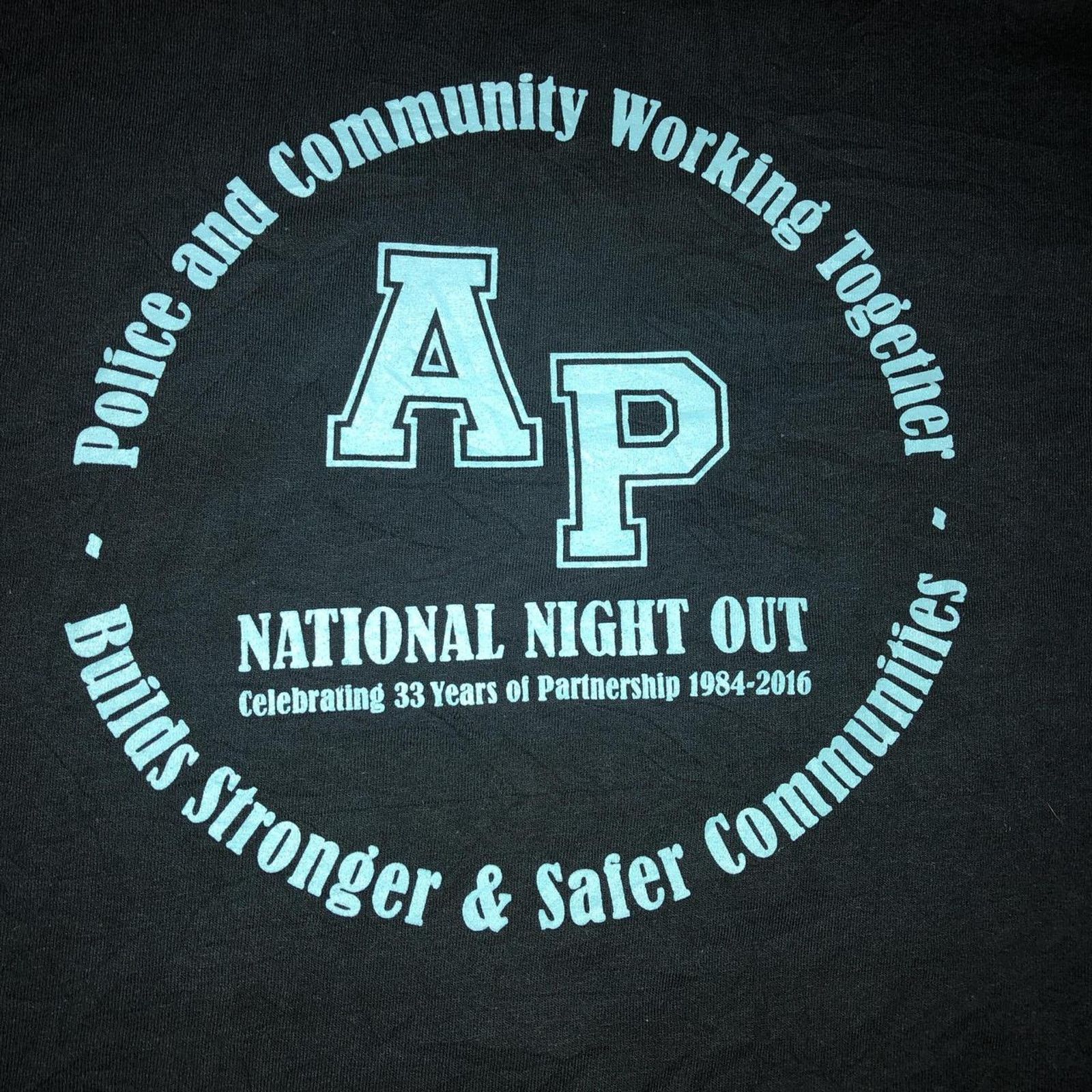 Gildan Men’s Black ‘National Night Out’ Graphic Tee Size US XL / EU 56 / 4 - 3 Thumbnail