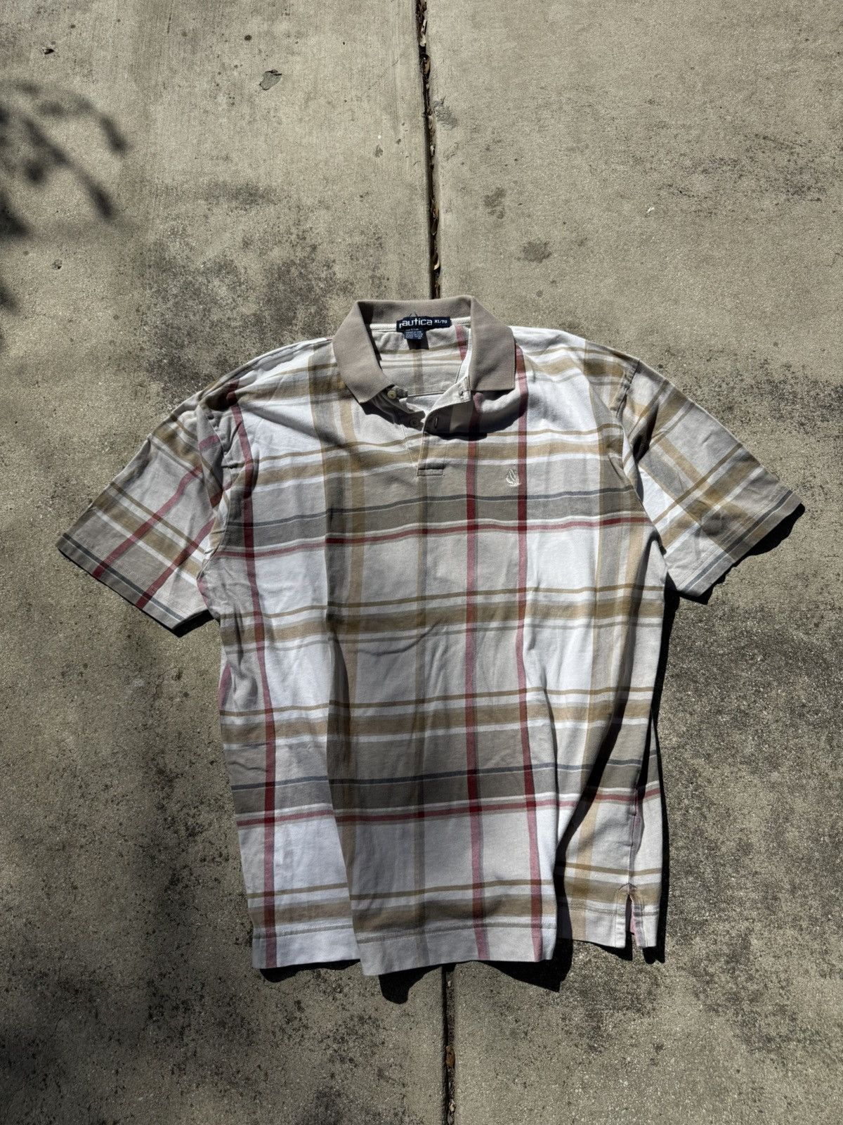Nautica × Polo Ralph Lauren × Vintage Vintage 90s Y2K Nautica Plaid Polo shirt Size XL Size US XL / EU 56 / 4 - 1 Thumbnail