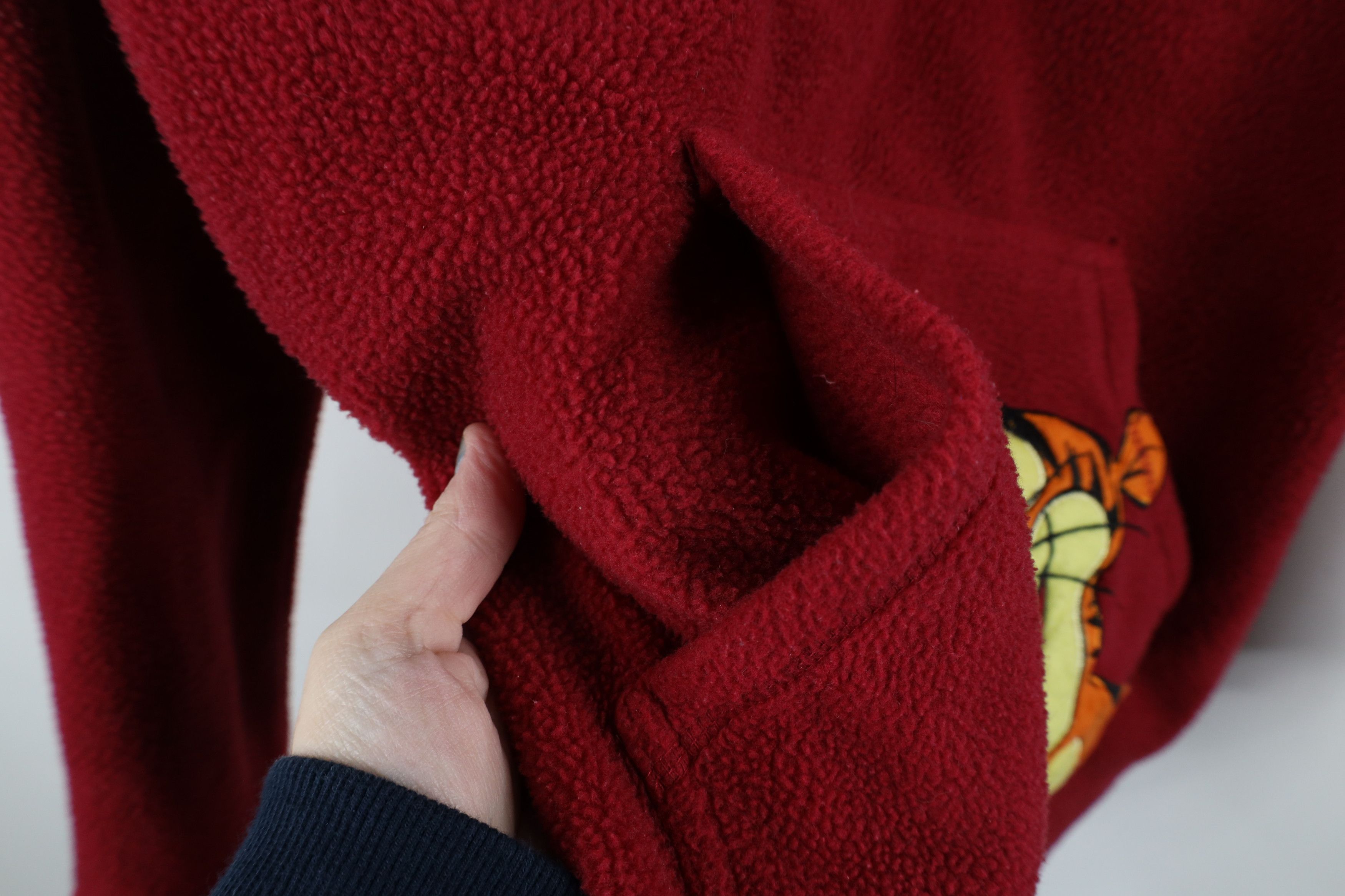 Disney × Vintage Vintage 90s Disney Winnie the Pooh Tigger Fleece Hoodie Red Size M / US 6-8 / IT 42-44 - 6 Thumbnail