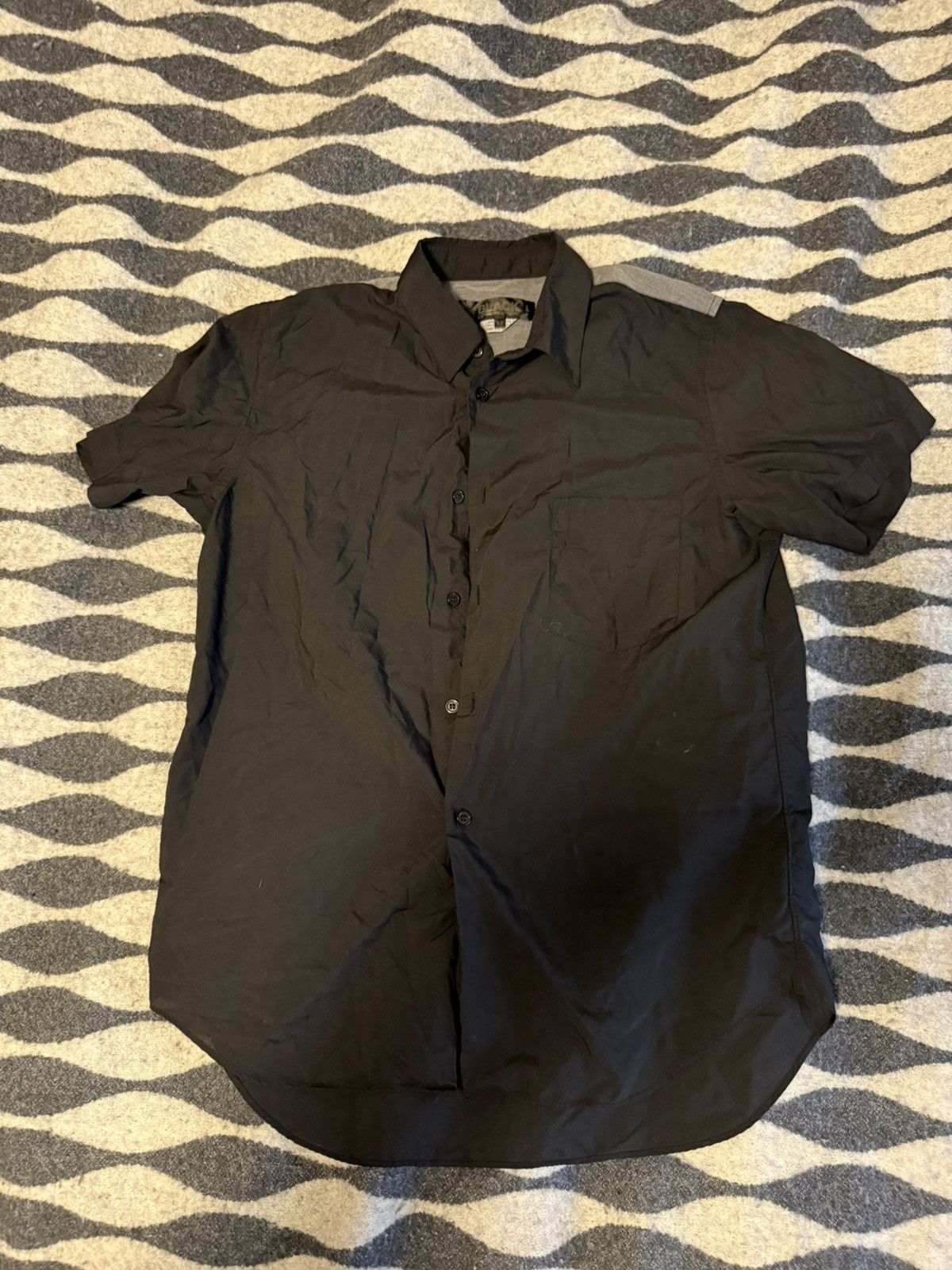 Comme des Garcons × Comme des Garcons Black Comme des Garçons Black grey short sleeve button up Size US S / EU 44-46 / 1 - 2 Thumbnail