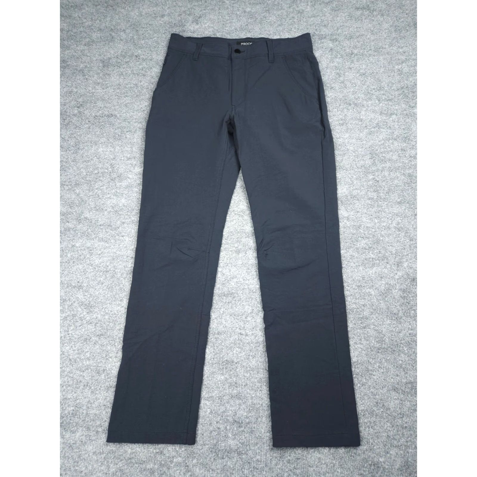 Vintage PROOF Chino Pants Mens 31 x 30 Blue Performance Stretch Travel Tech Slim Straight 30 Inseam Package Pockets Casual Overall Mens Size US 31 - 2 Thumbnail