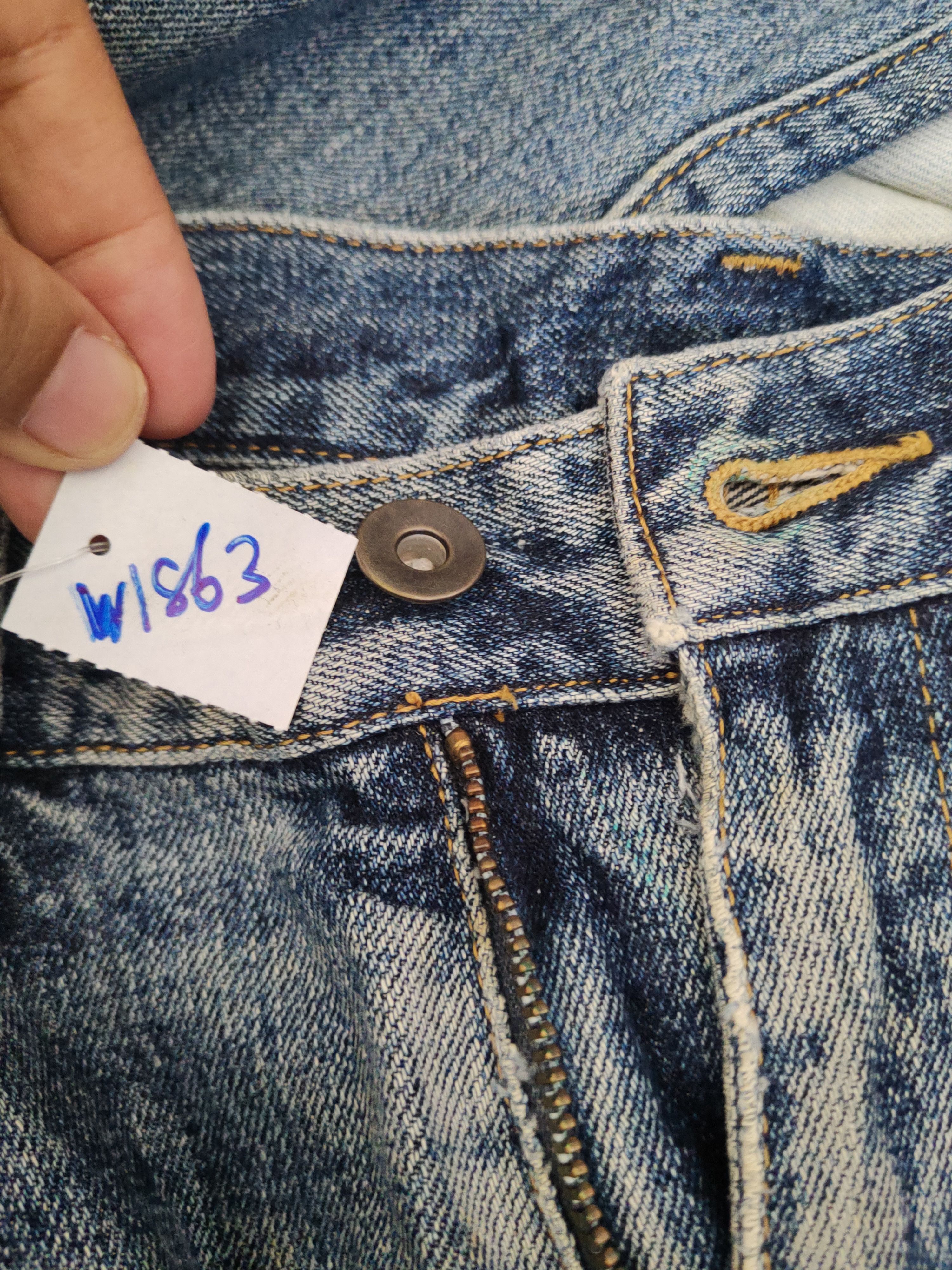Japanese Brand Uniqlo Blue Distressed Ripped Jeans #W1863 Size US 32 / EU 48 - 15 Thumbnail