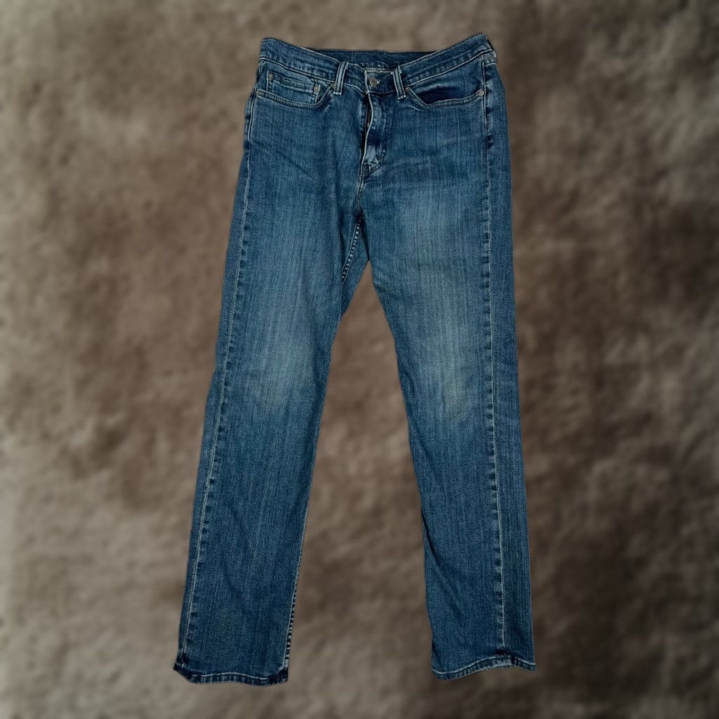 Levi's VINTAGE Levi's 514 Jeans Slim Straight Denim 34x34 Blue Men Regular 5-Pocket Inseam 30in 34 in Waist Levi's 500 Series Model Size US 29 - 1 Thumbnail