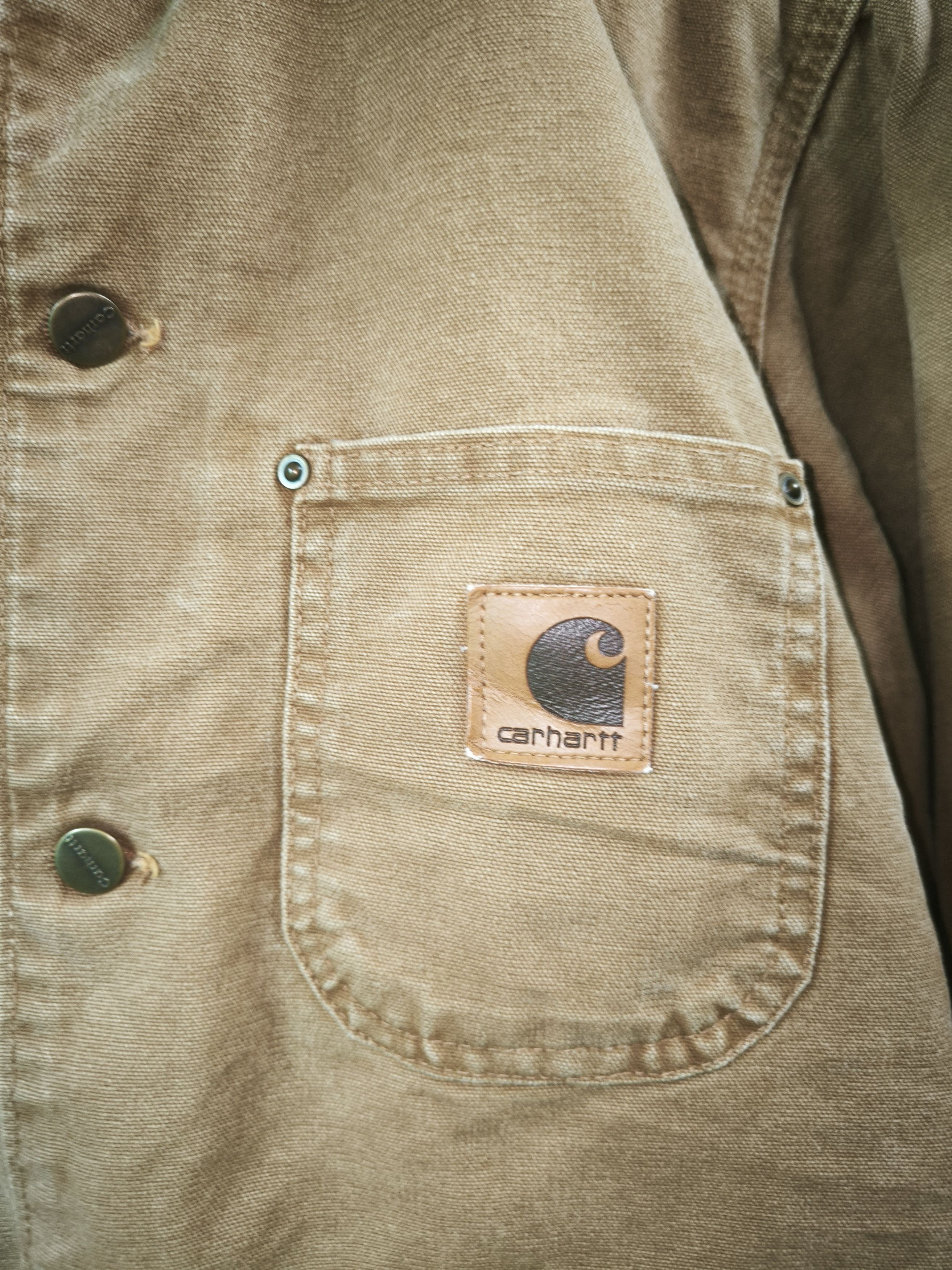 Carhartt 90s Distressed Cropped Barn Blanket Chore Jacket Size US S / EU 44-46 / 1 - 14 Thumbnail