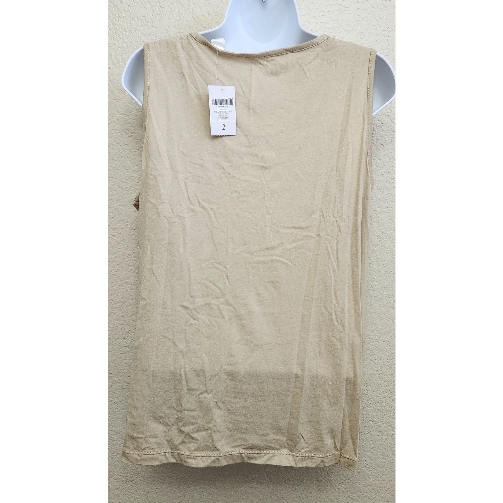 Other Chico's New Khaki Stella Sequin Top 2 Large New With Tags Size L / US 10 / IT 46 - 3 Thumbnail