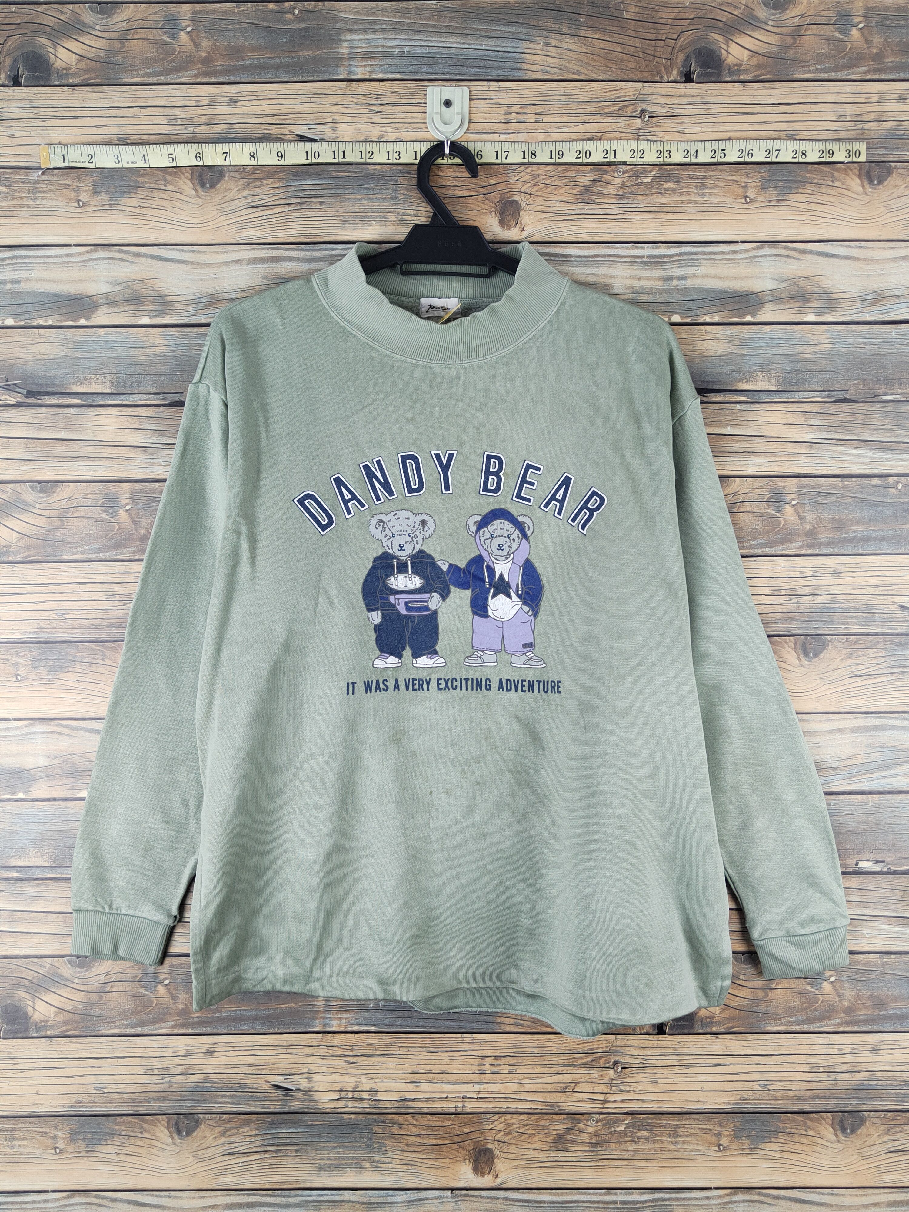 Vintage DL Two Two Light Green Dandy Bear Sweatshirts #2485 Size US M / EU 48-50 / 2 - 1 Thumbnail