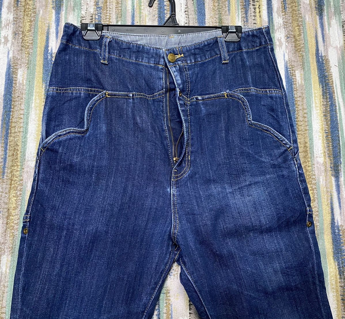 mercibeaucoup MERCIBEAUCOUP Jevous Enprie Stretch Crotch Denim Pants Size US 31 - 3 Thumbnail