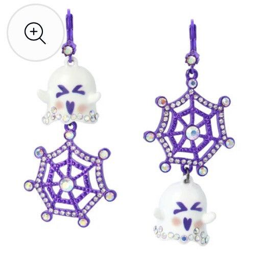 Betsey Johnson BETSEY JOHNSON Glow In Dark Ghost & Purple Spider Web Size ONE SIZE - 3 Thumbnail