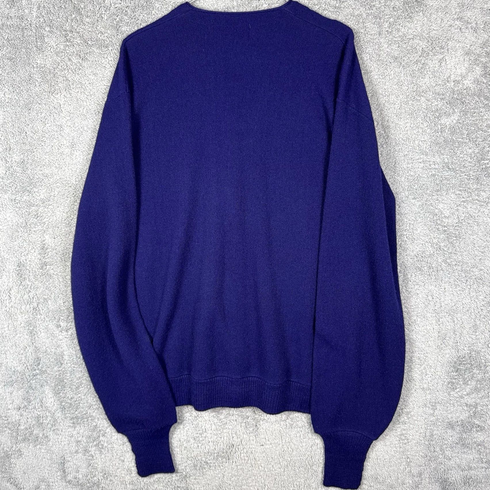 Vintage VINTAGE Bemidji Woolen Mills Men 44R (M) Pure Wool Cardigan Sweater Knit Grandpa Cardigan Wool Blue Mens 44R Winter Fall Spring 1960s USA Size US L / EU 52-54 / 3 - 7 Thumbnail