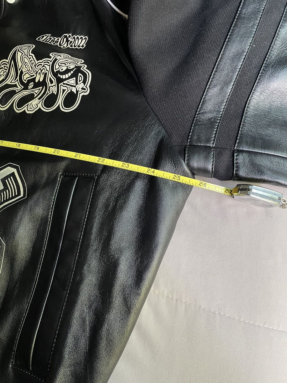 Louis Vuitton Louis Vuitton Black Leather Varsity Jacket Size US L / EU 52-54 / 3 - 13 Thumbnail