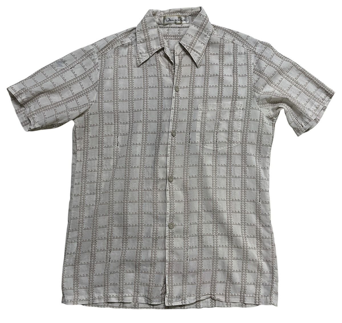 Oscar De La Renta × Vintage Vintage Oscar De La Renta Open Collar Shirt Size US M / EU 48-50 / 2 - 1 Thumbnail
